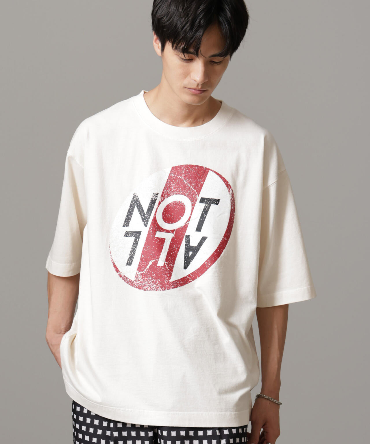 「NOT ALL」オーバーダイTシャツ 半袖