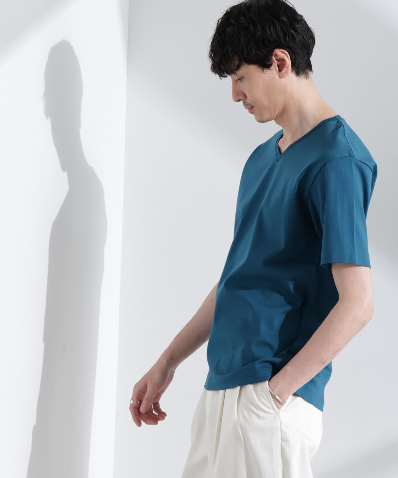 アンチスメル VネックTシャツ 半袖