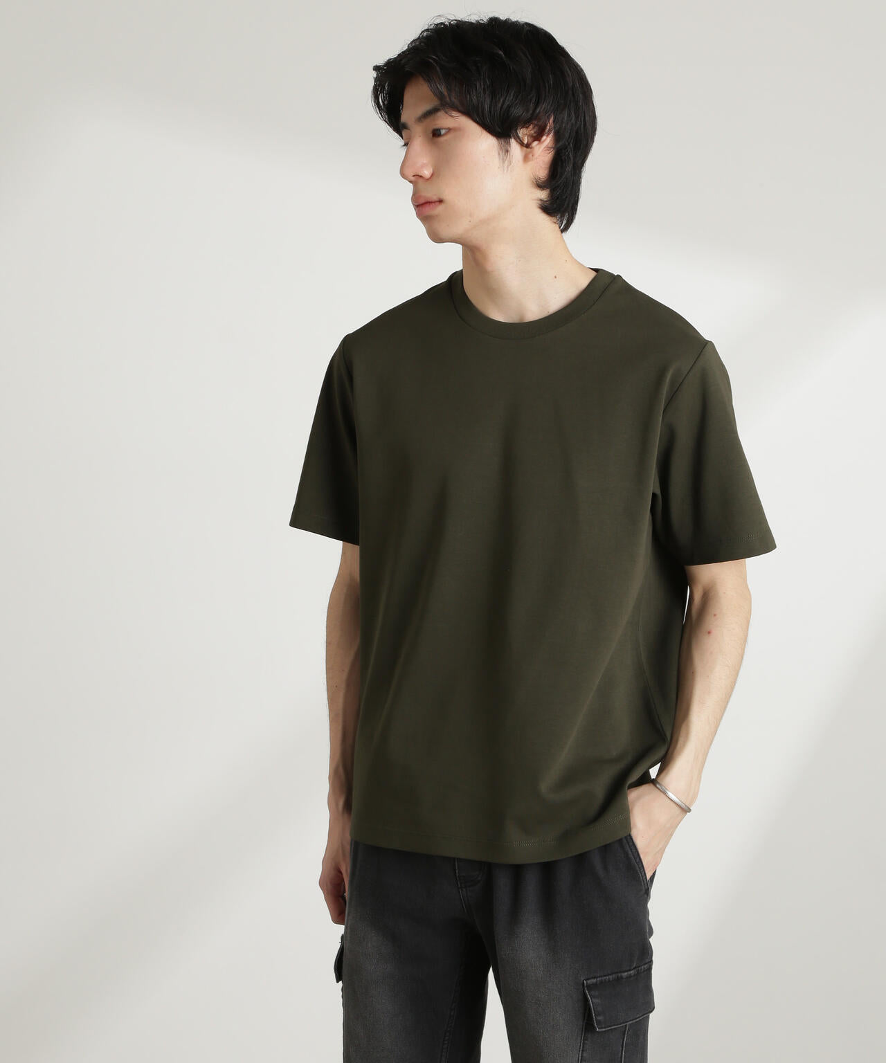 ダブルスムースクルーネックTシャツ 半袖
