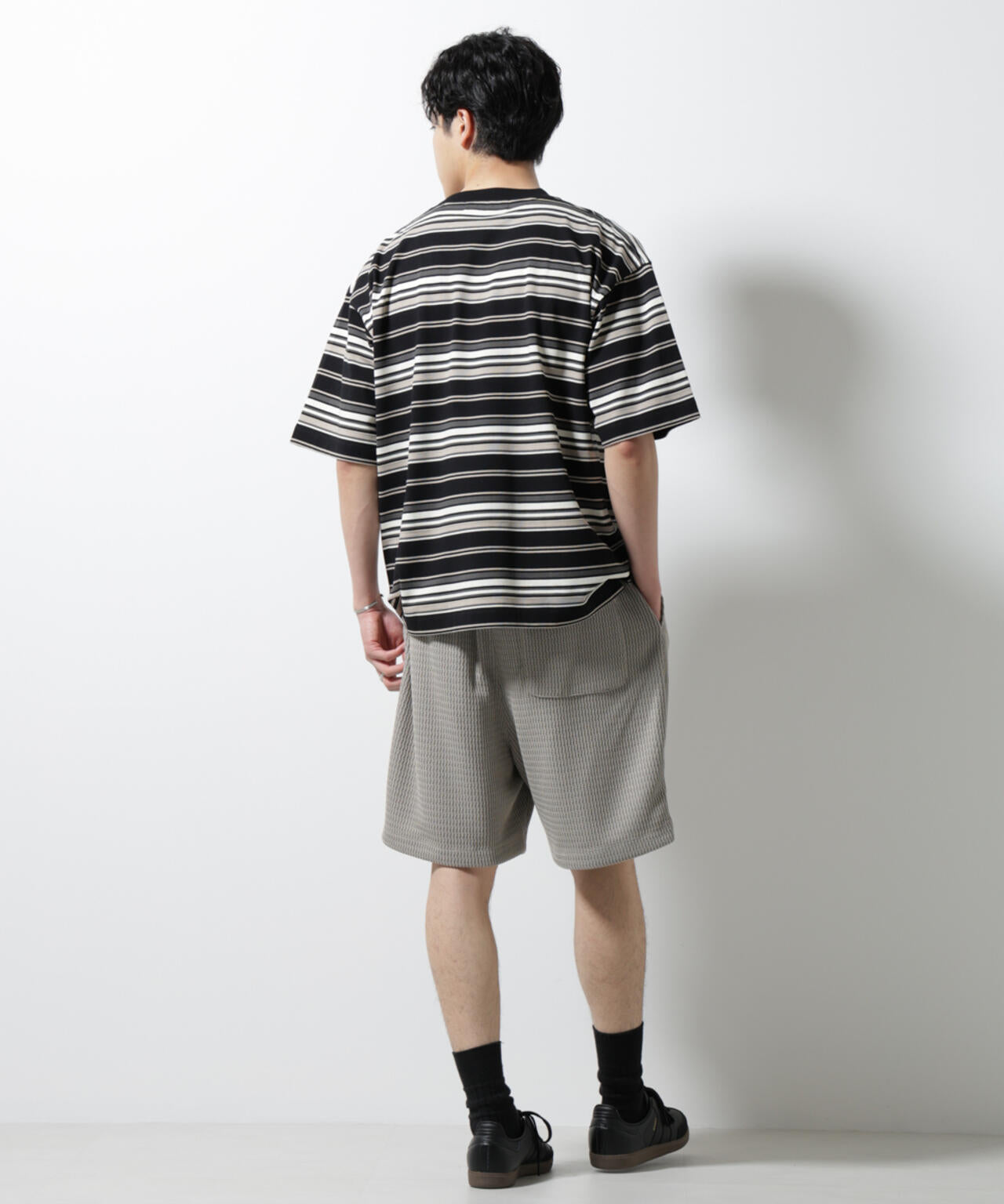マルチボーダーリラックスTシャツ 半袖