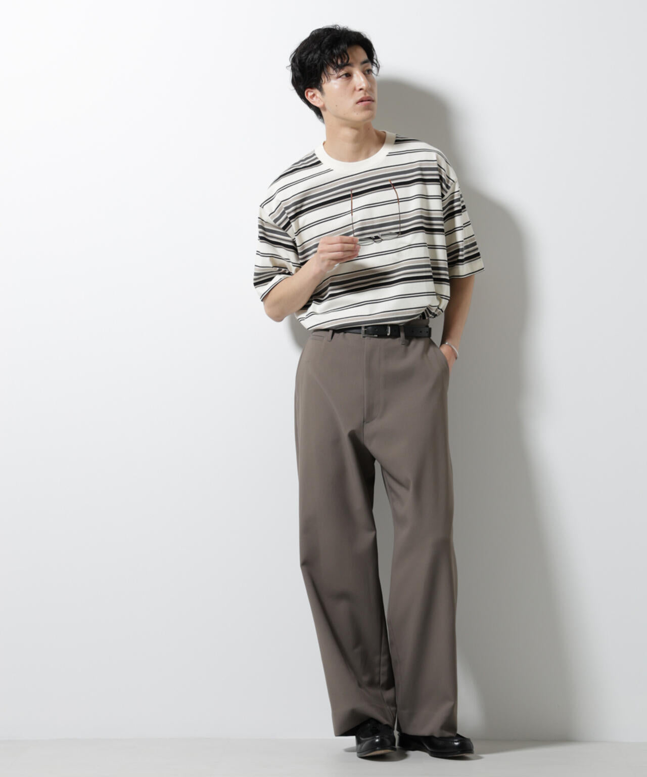 マルチボーダーリラックスTシャツ 半袖
