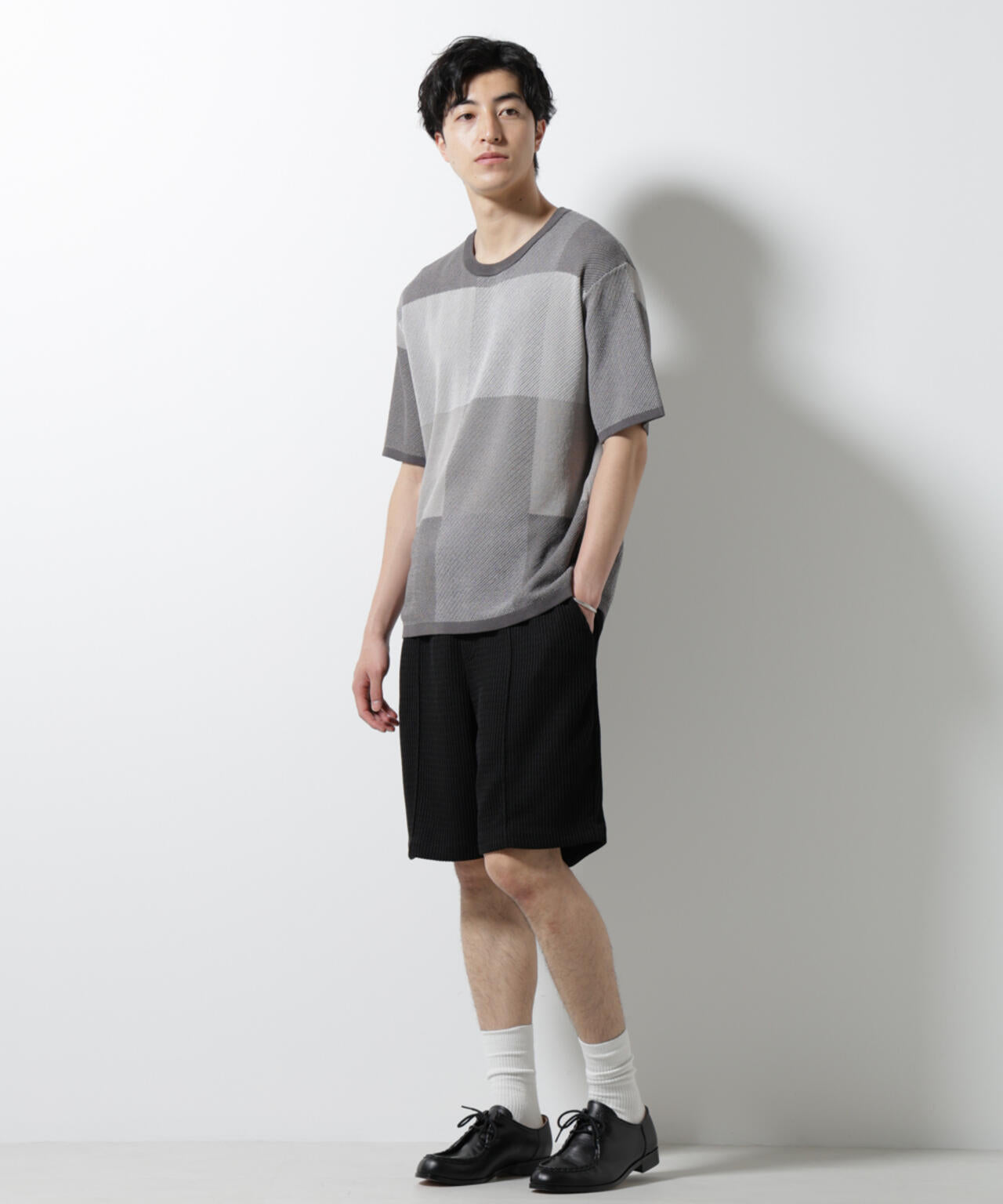 ジャガードニットソーショートパンツ(セットアップ可)