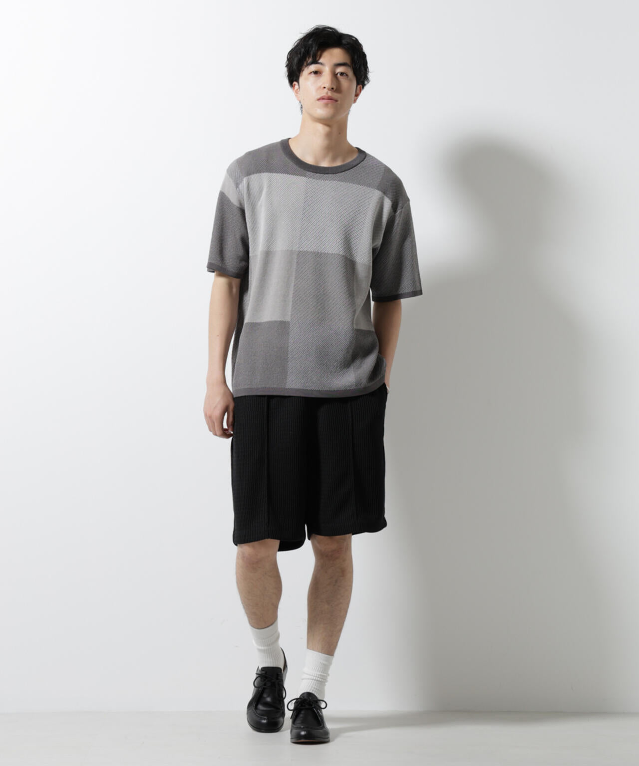 ジャガードニットソーショートパンツ(セットアップ可)