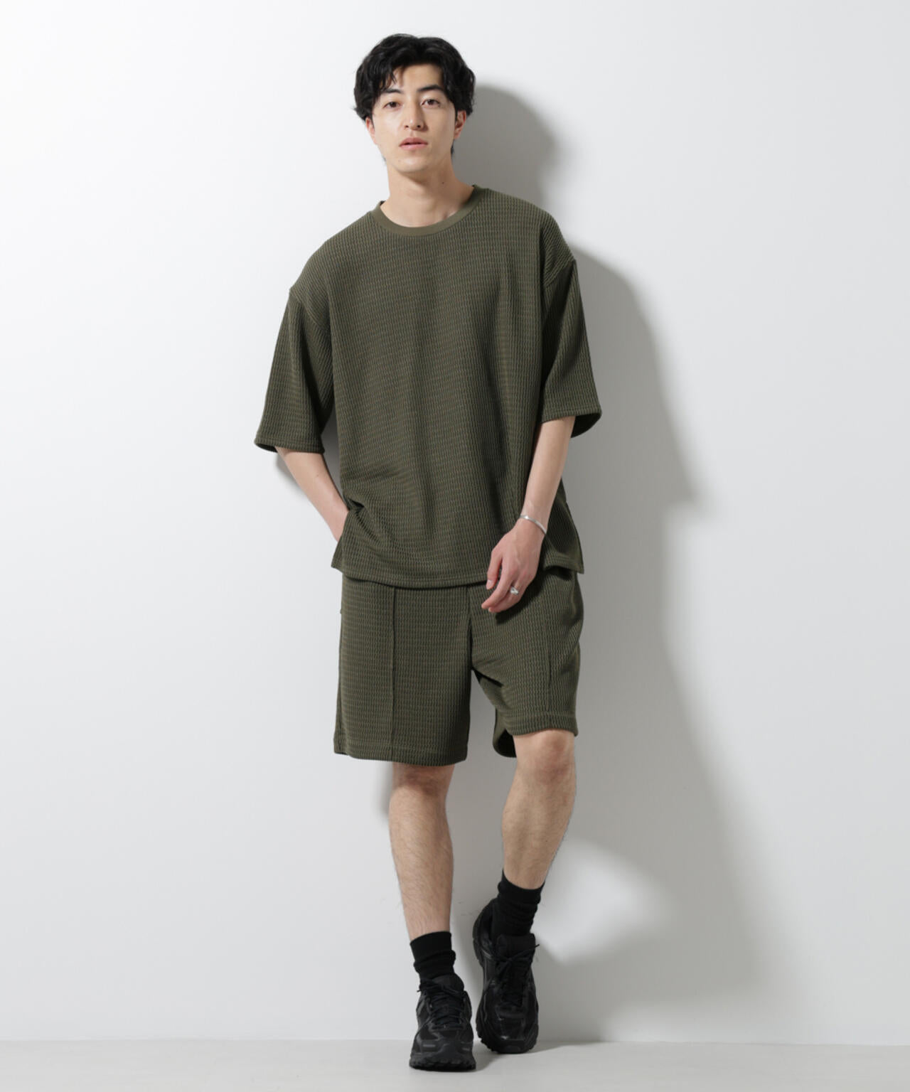 ジャガードニットソーショートパンツ(セットアップ可)