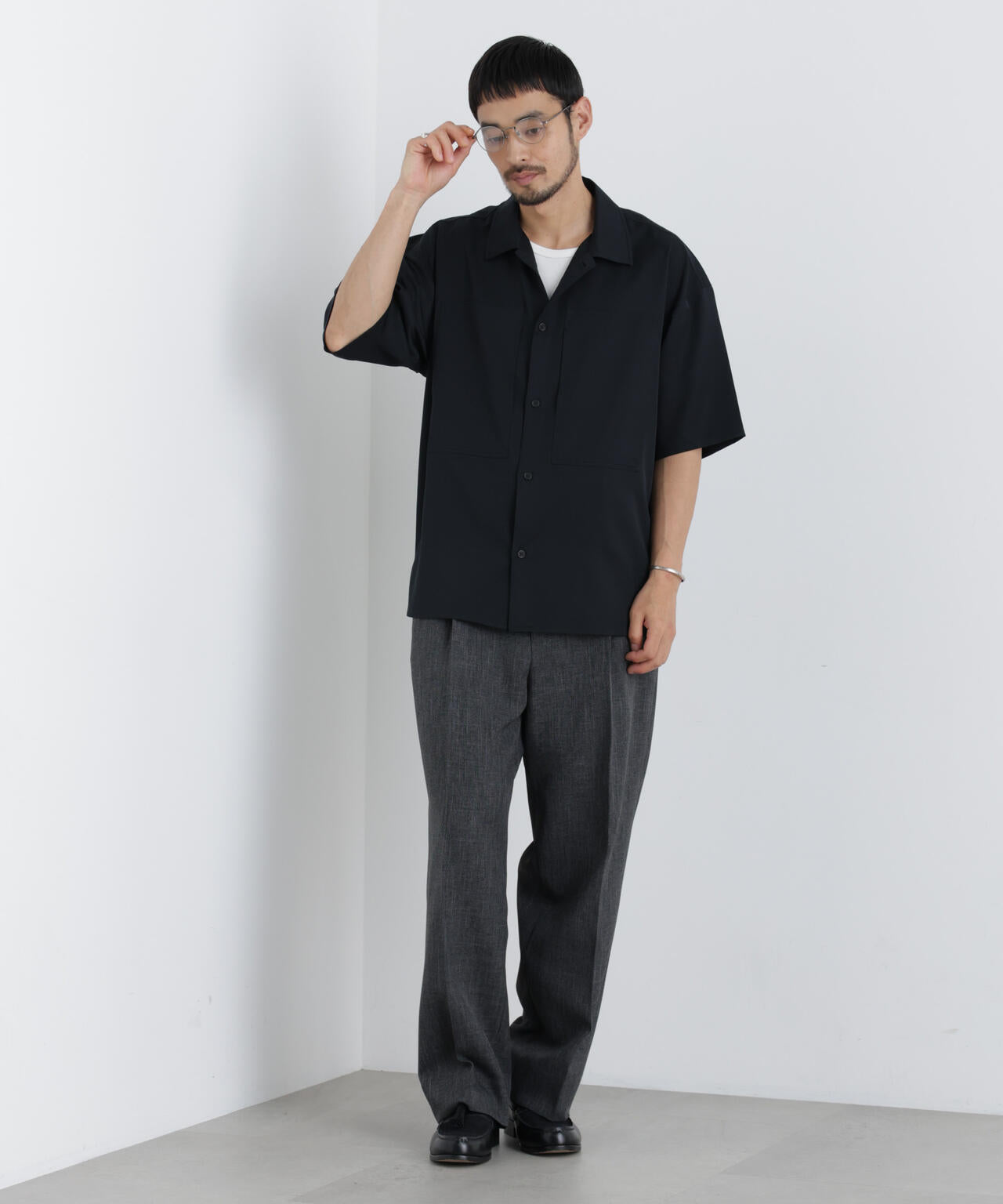 COOLFIBER(R)ドレープツイルシャツ半袖