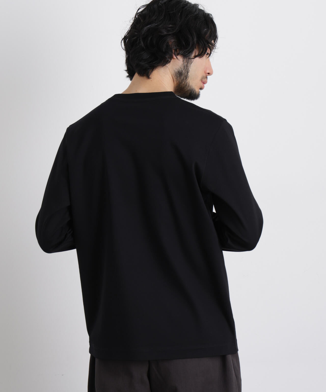アンチスメルクルーネックTシャツ 長袖