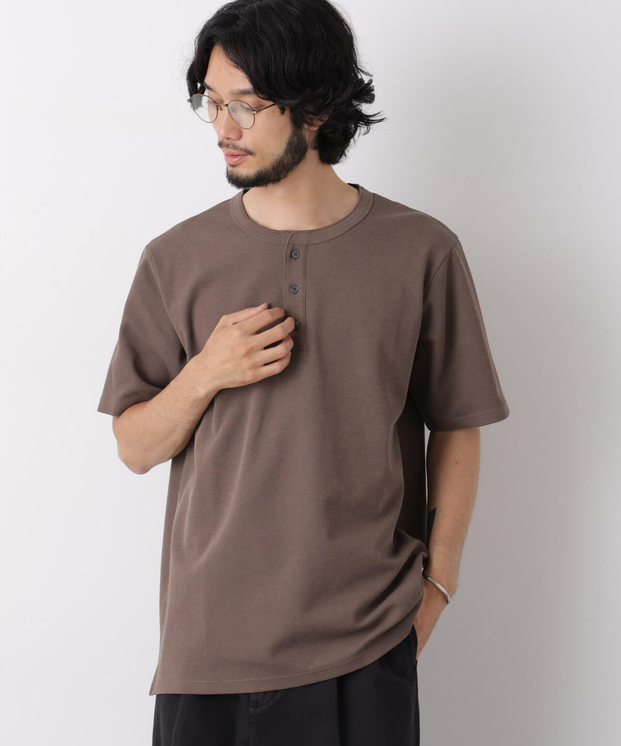 60サーフニットヘンリーTシャツ 半袖