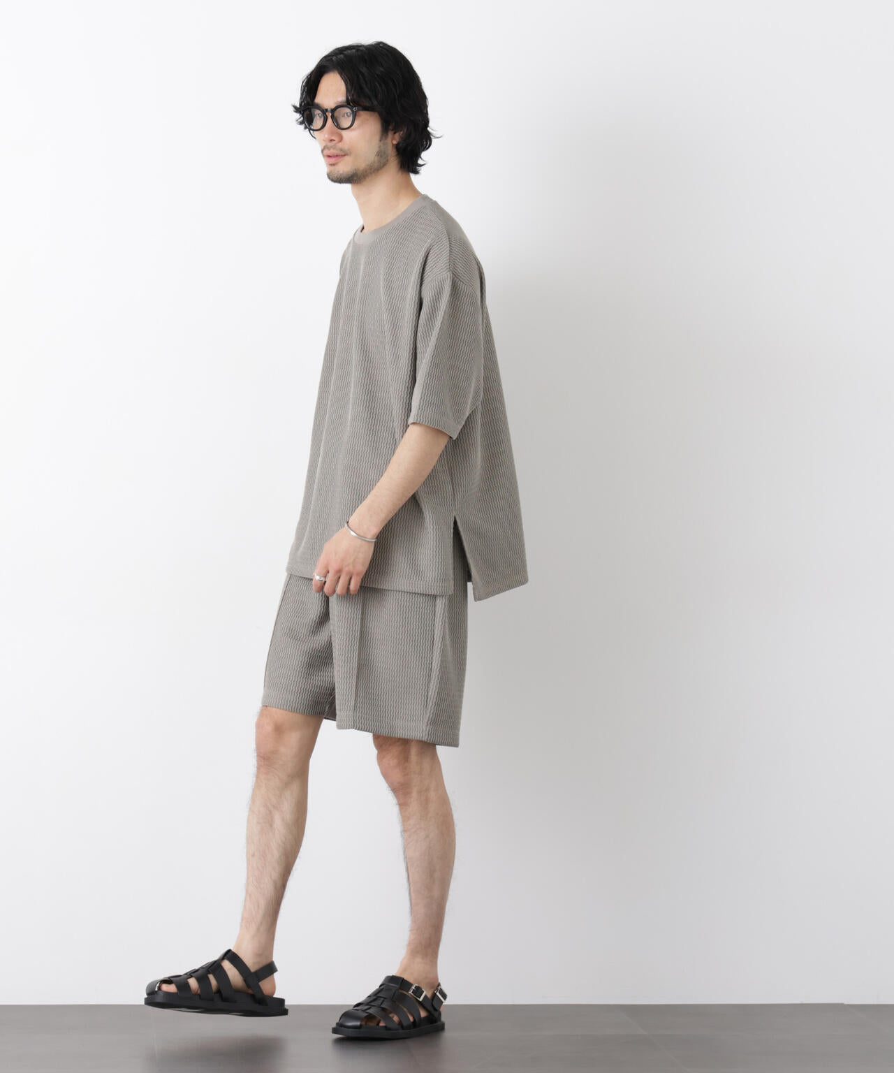 ジャガードニットソーショートパンツ(セットアップ可)