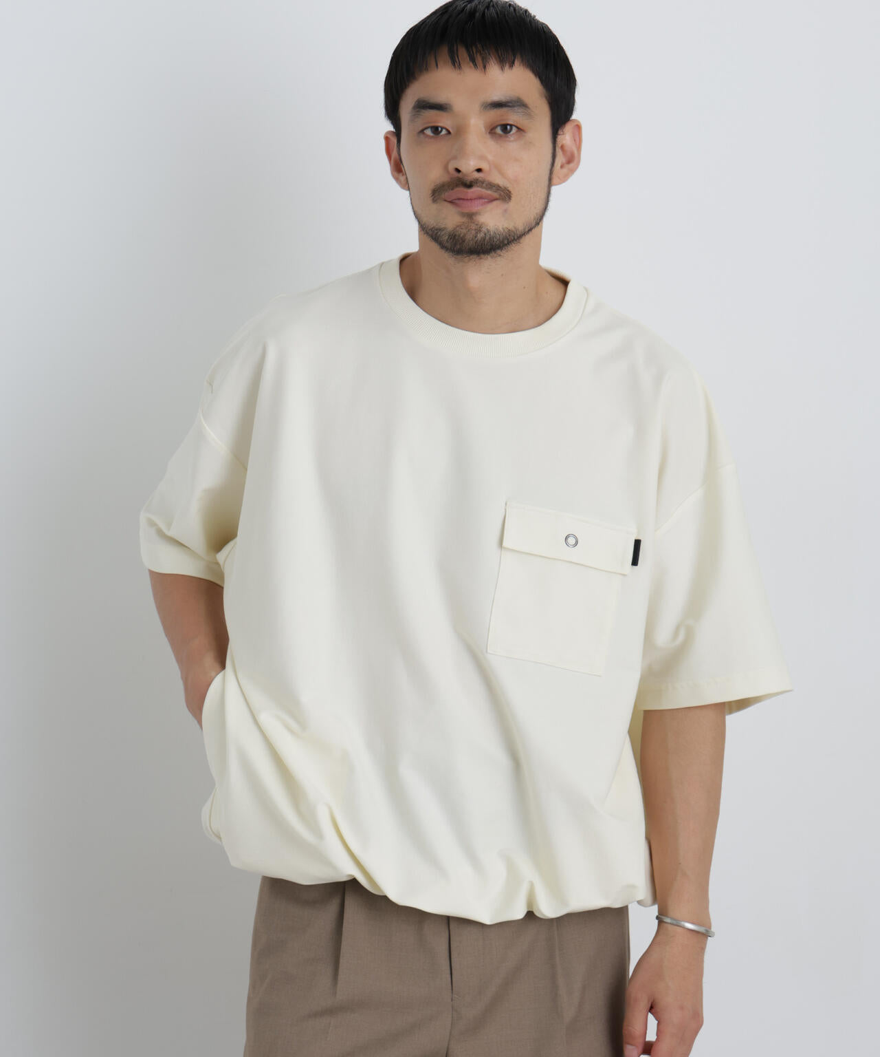 リングドットポケットTシャツ半袖