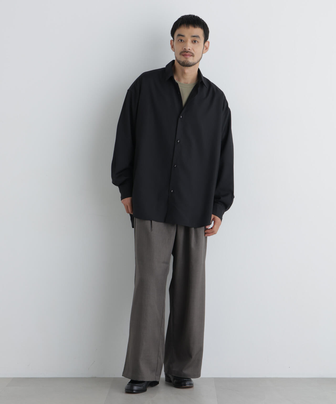 ポリエステルウィーブ ワイドパンツ