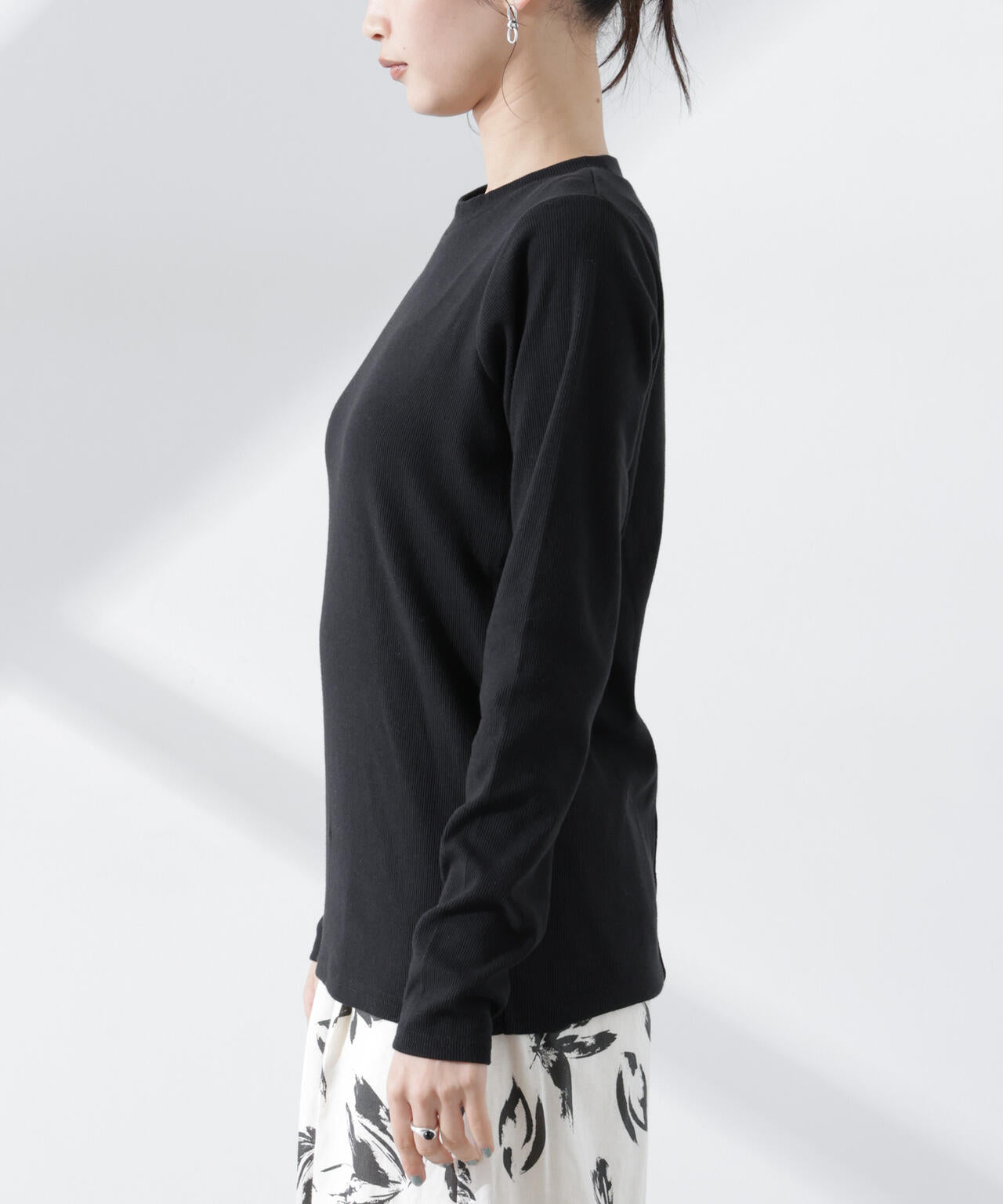 抗菌防臭リブロングスリーブTシャツ