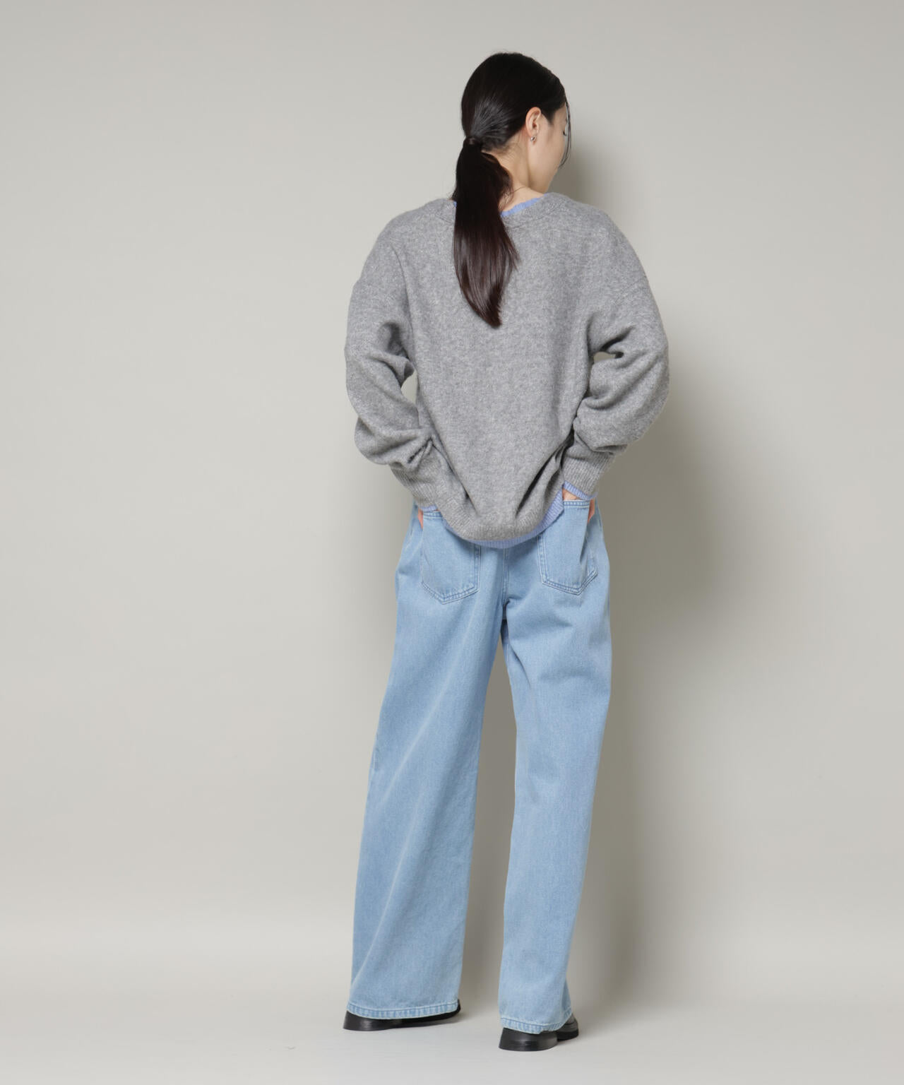 PENNEYS別注TheFOXバイカラーVネックカーディガン