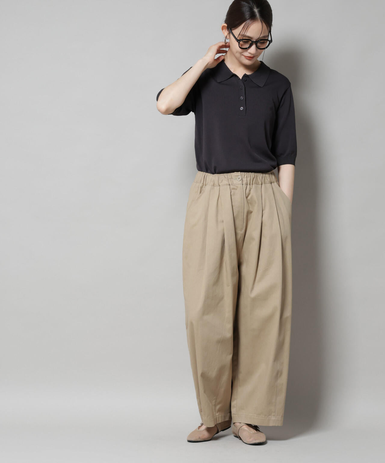 タックコクーンチノパンツ