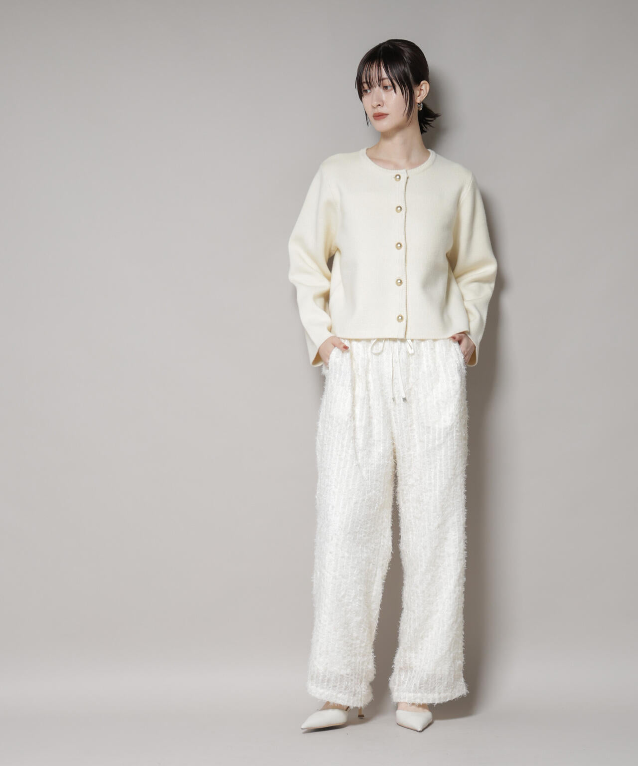フリンジジャガードパンツ
