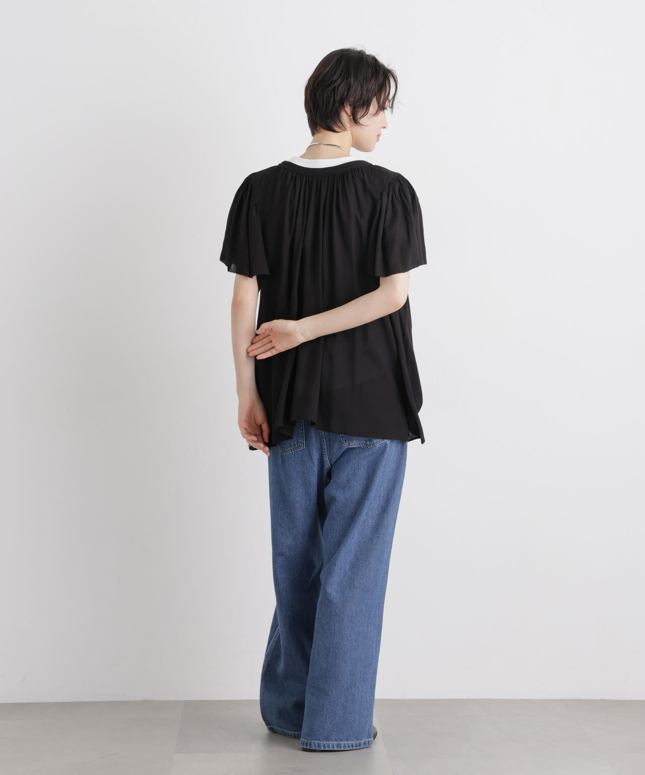 made in INDIA 前後2wayフレンチブラウス(セットアップ可)
