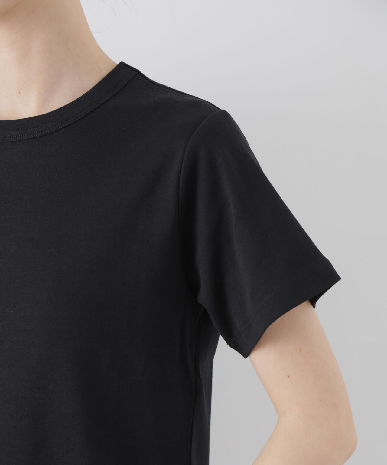 Repur加工 スムースシルケットクルーネックTシャツ