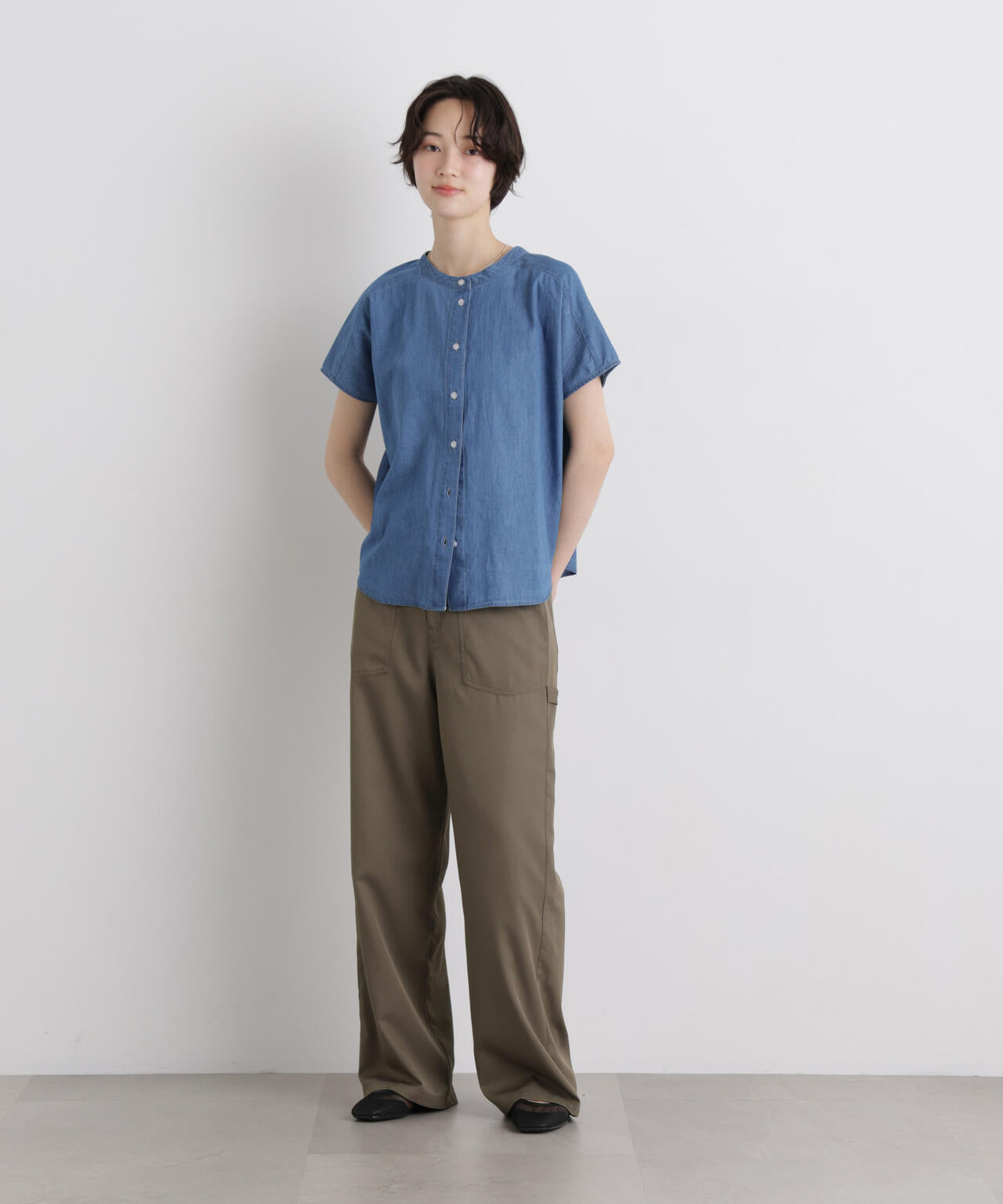 接触冷感ソフトカルゼベイカーデザインパンツ
