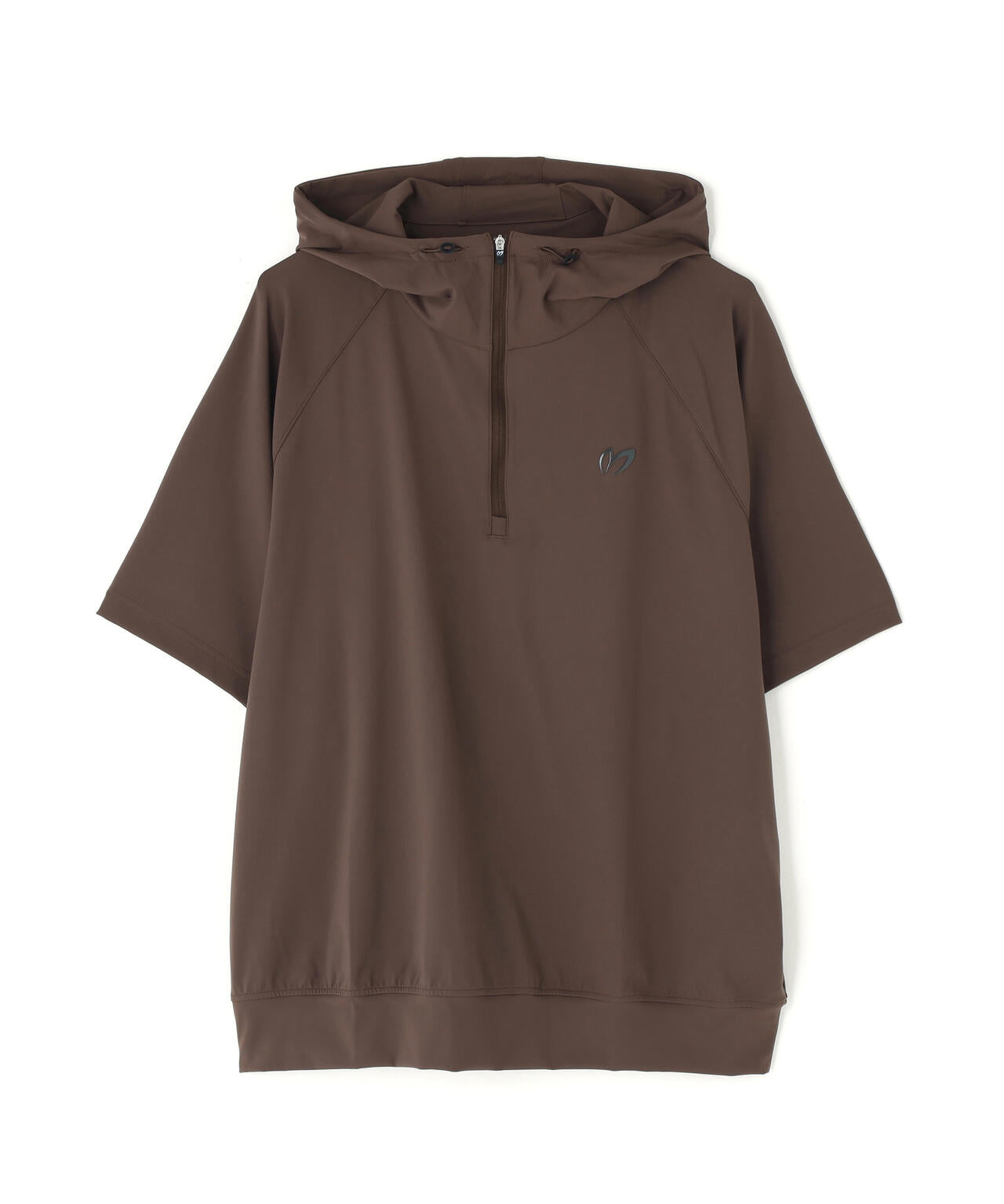 Nyベアムース半袖ハーフジップフーディプルオーバー (MENS)
