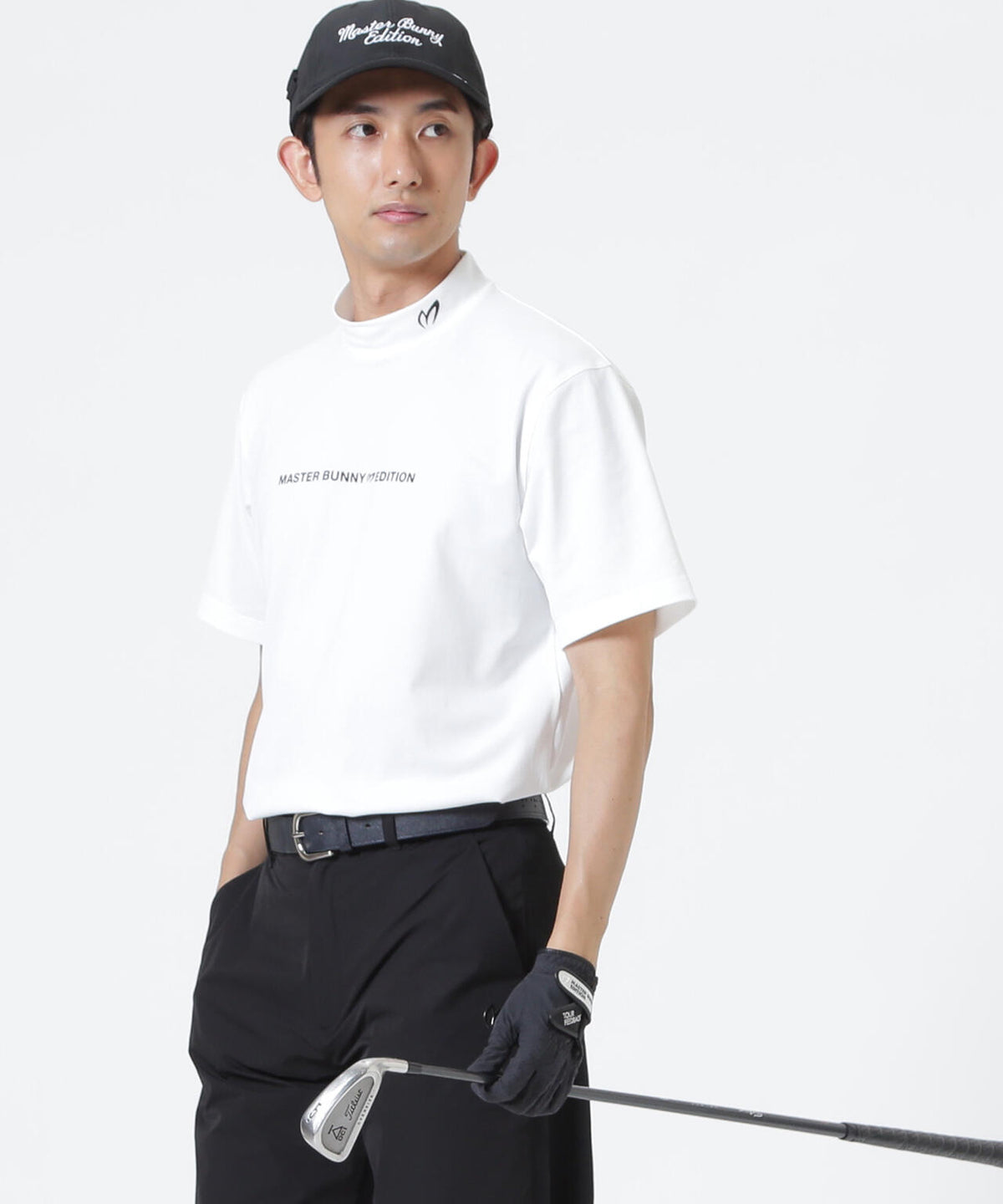 トリコットメッシュ半袖ハイネックカットソー (MENS)