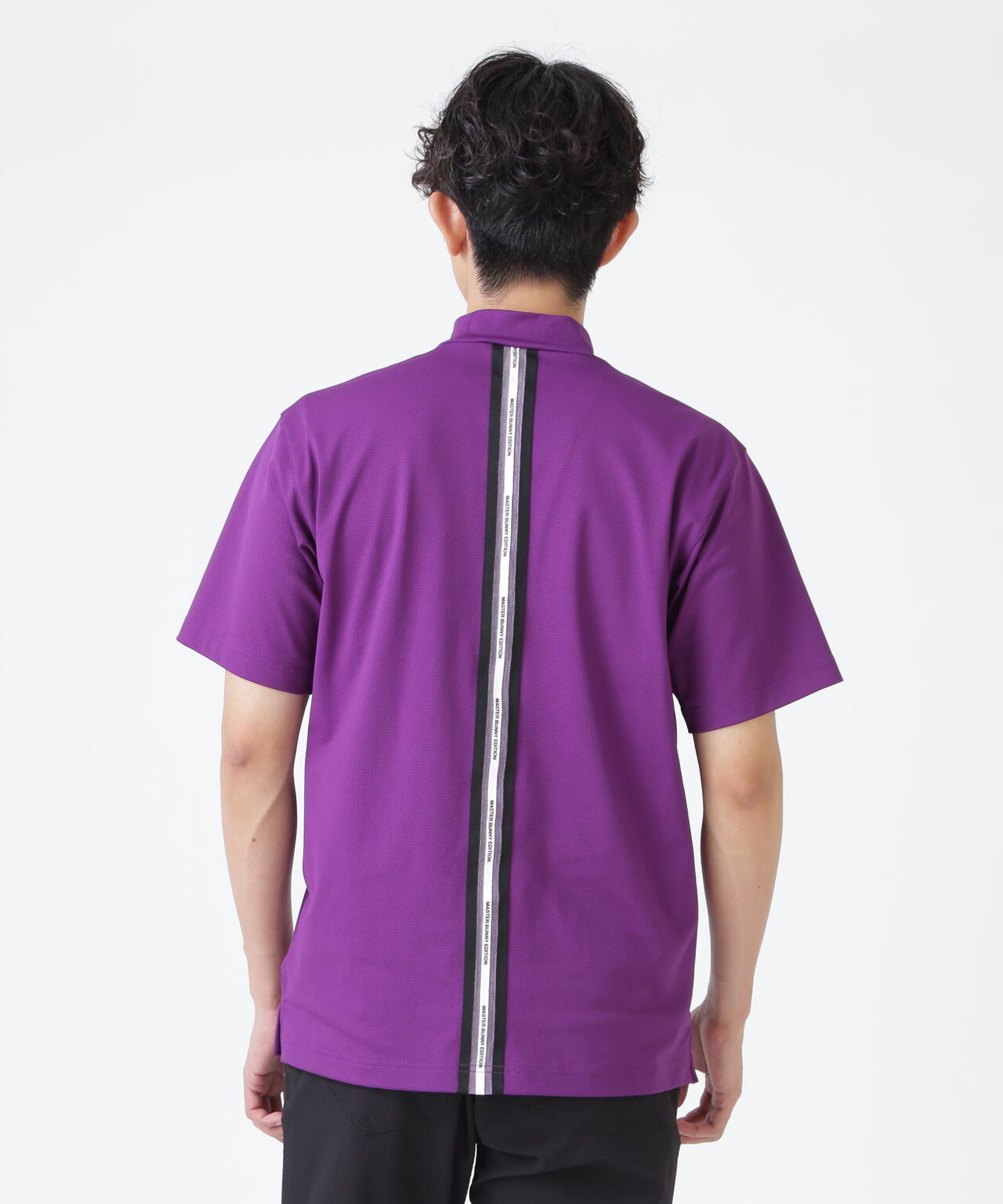 トリコットメッシュ半袖ハイネックカットソー (MENS)