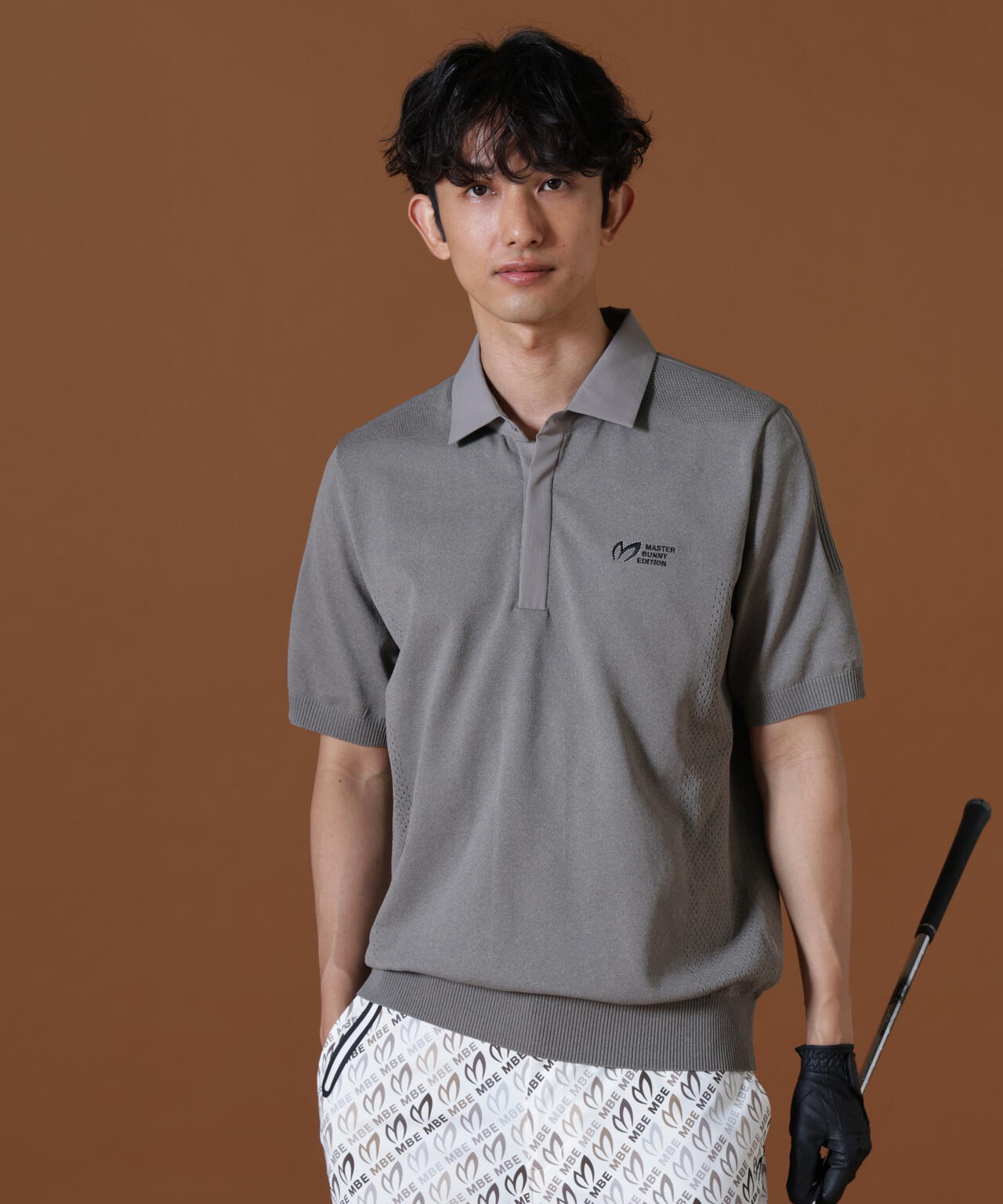 布帛衿ポロニット (MENS)