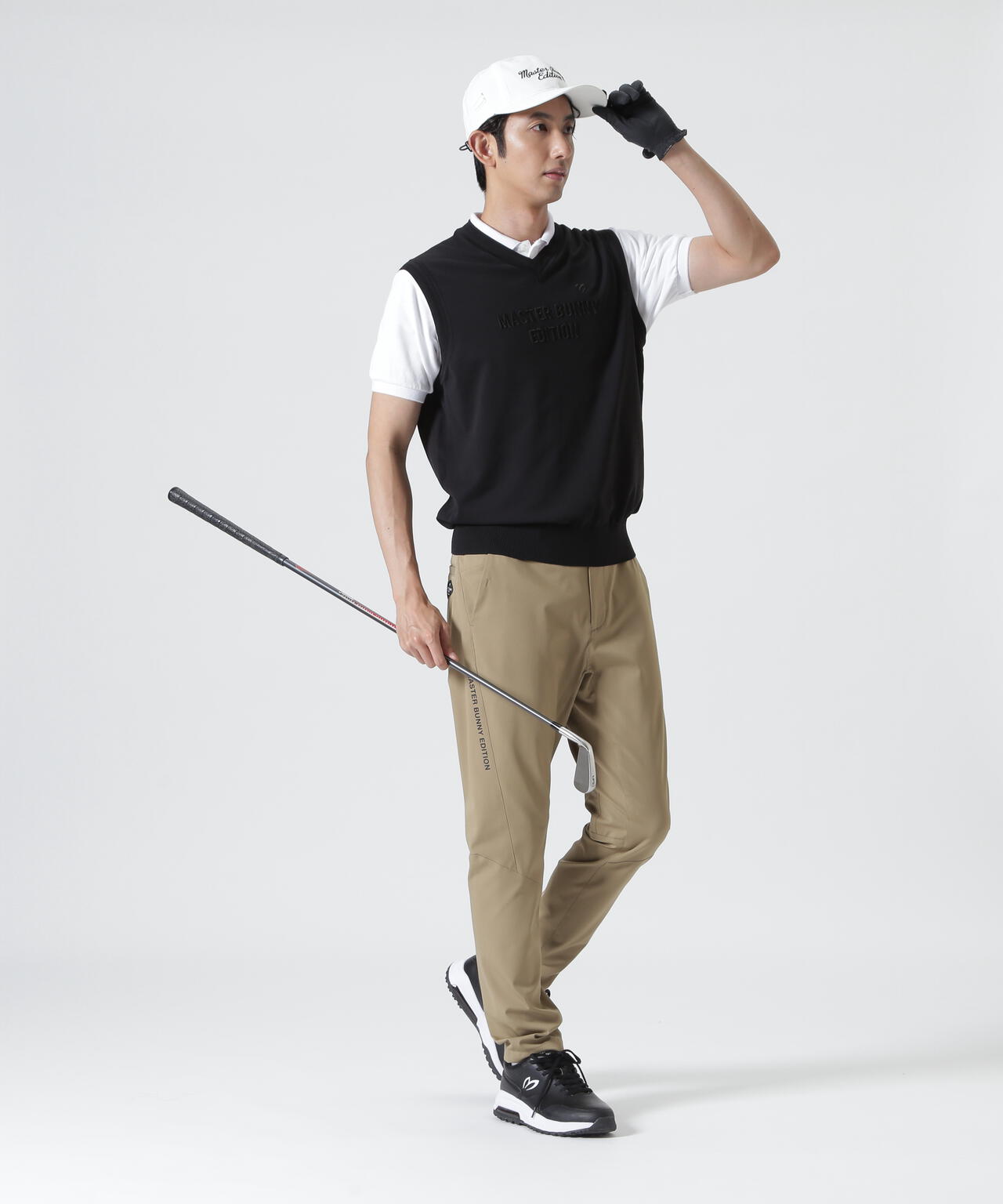 Vネックニットベスト (MENS)