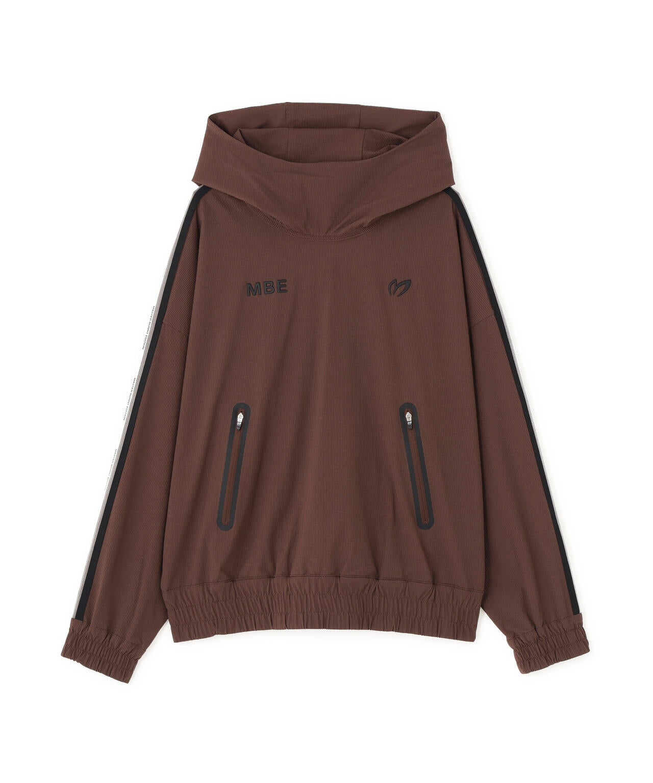 ドビー凹凸ストライプフーディプルオーバー (WOMENS)