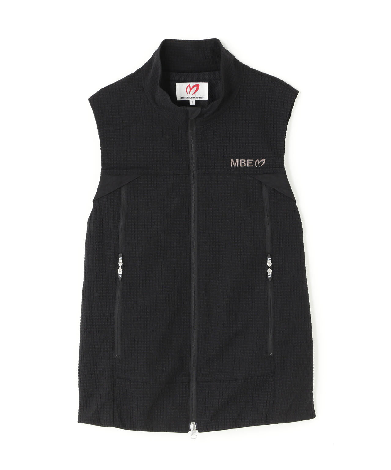 ミアチェックジャガードフルジップスタンドベスト (WOMENS)