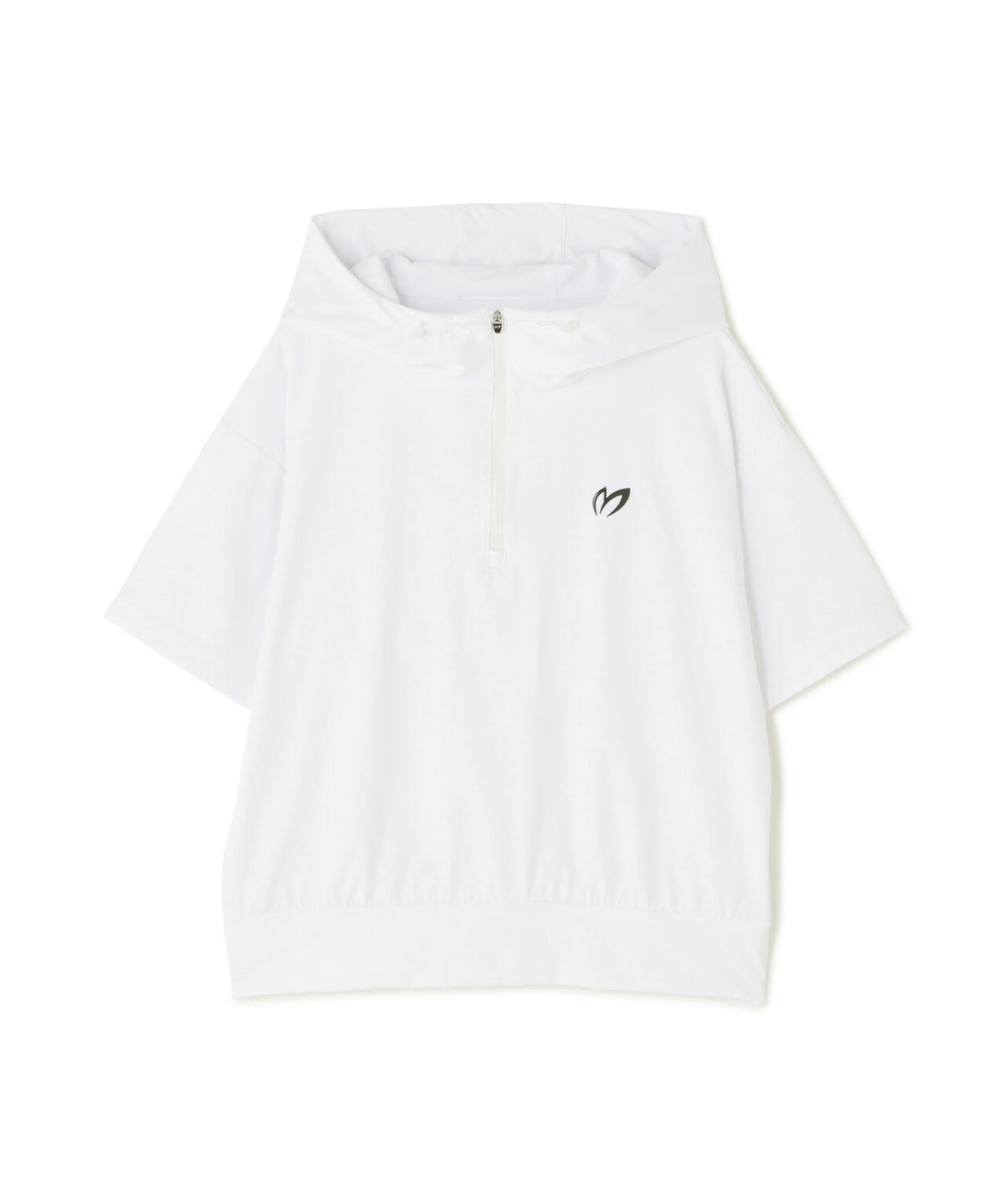 Nyベアムース半袖ハーフジップフーディプルオーバー (WOMENS)