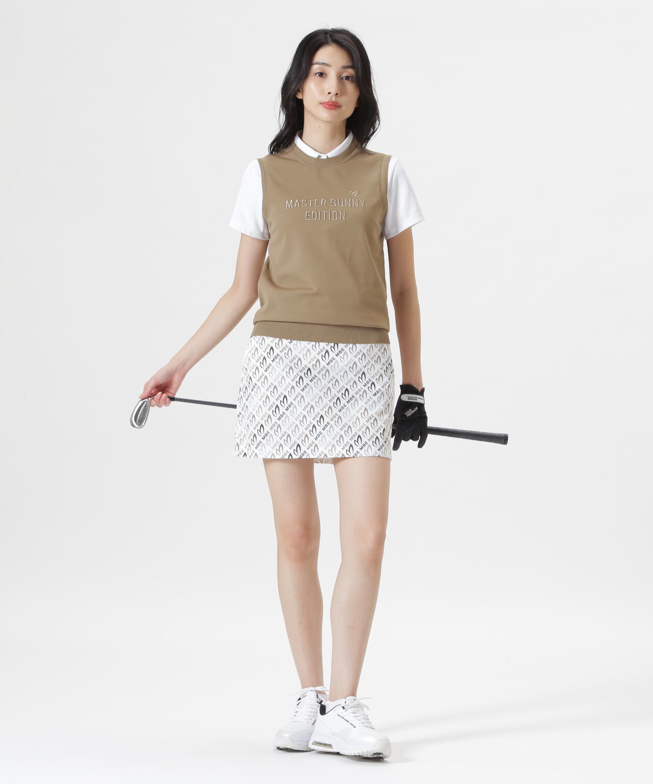 クルーネックニットベスト (WOMENS)