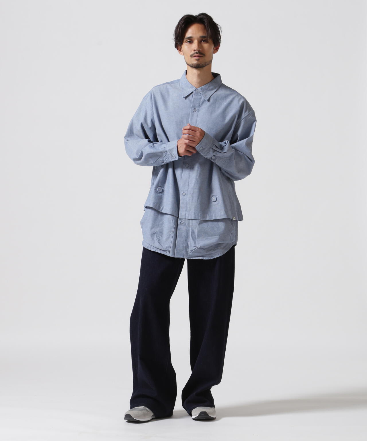 CMF OUTDOOR GARMENT/シーエムエフ アウトドアガーメント 別注newspaper shirt