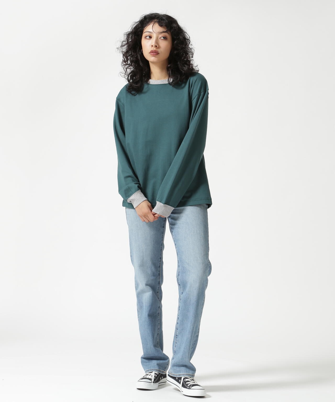 SOGLIA/ソリア OPEN END SOLID LONG SLEEVE T リンガーT