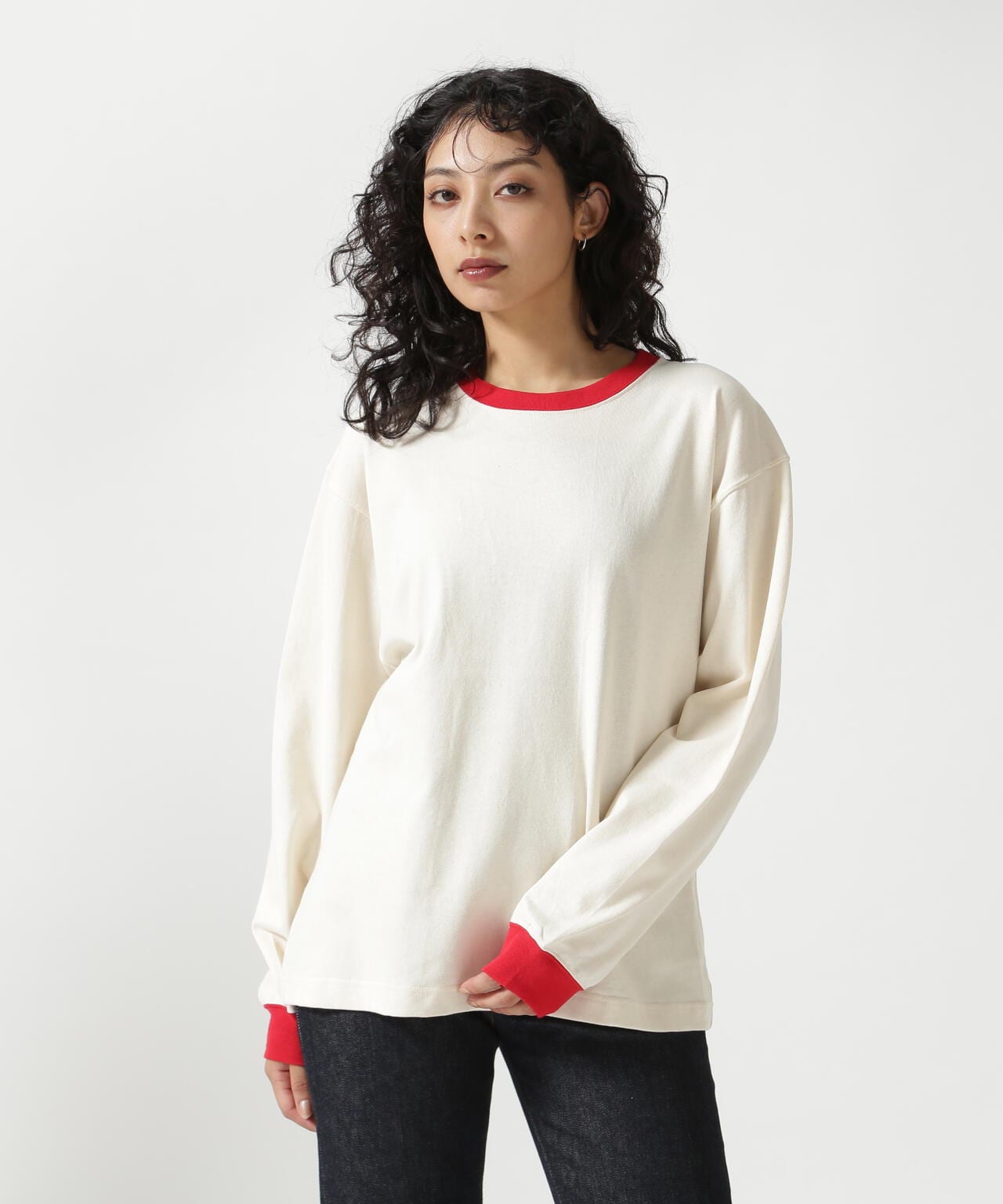 SOGLIA/ソリア OPEN END SOLID LONG SLEEVE T リンガーT