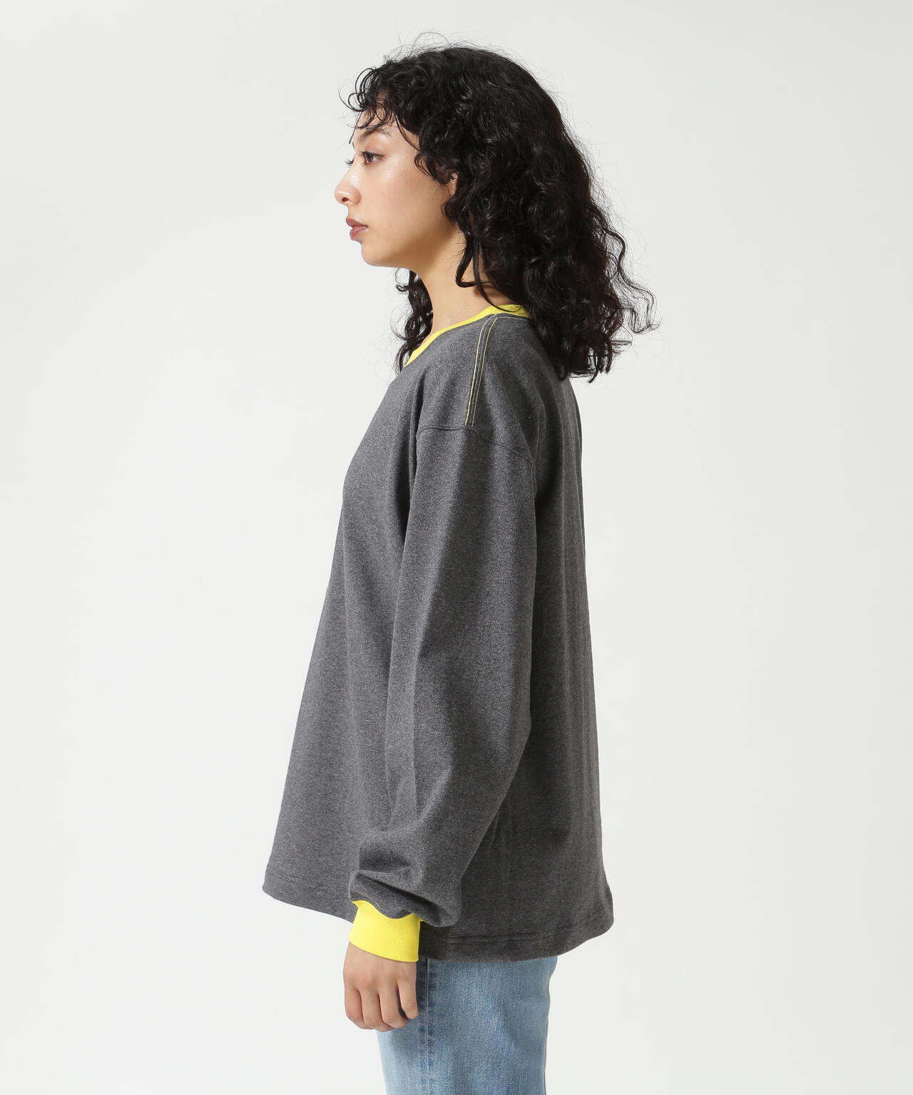 SOGLIA/ソリア OPEN END SOLID LONG SLEEVE T リンガーT