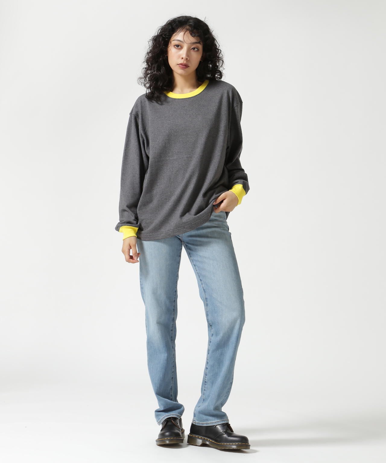 SOGLIA/ソリア OPEN END SOLID LONG SLEEVE T リンガーT