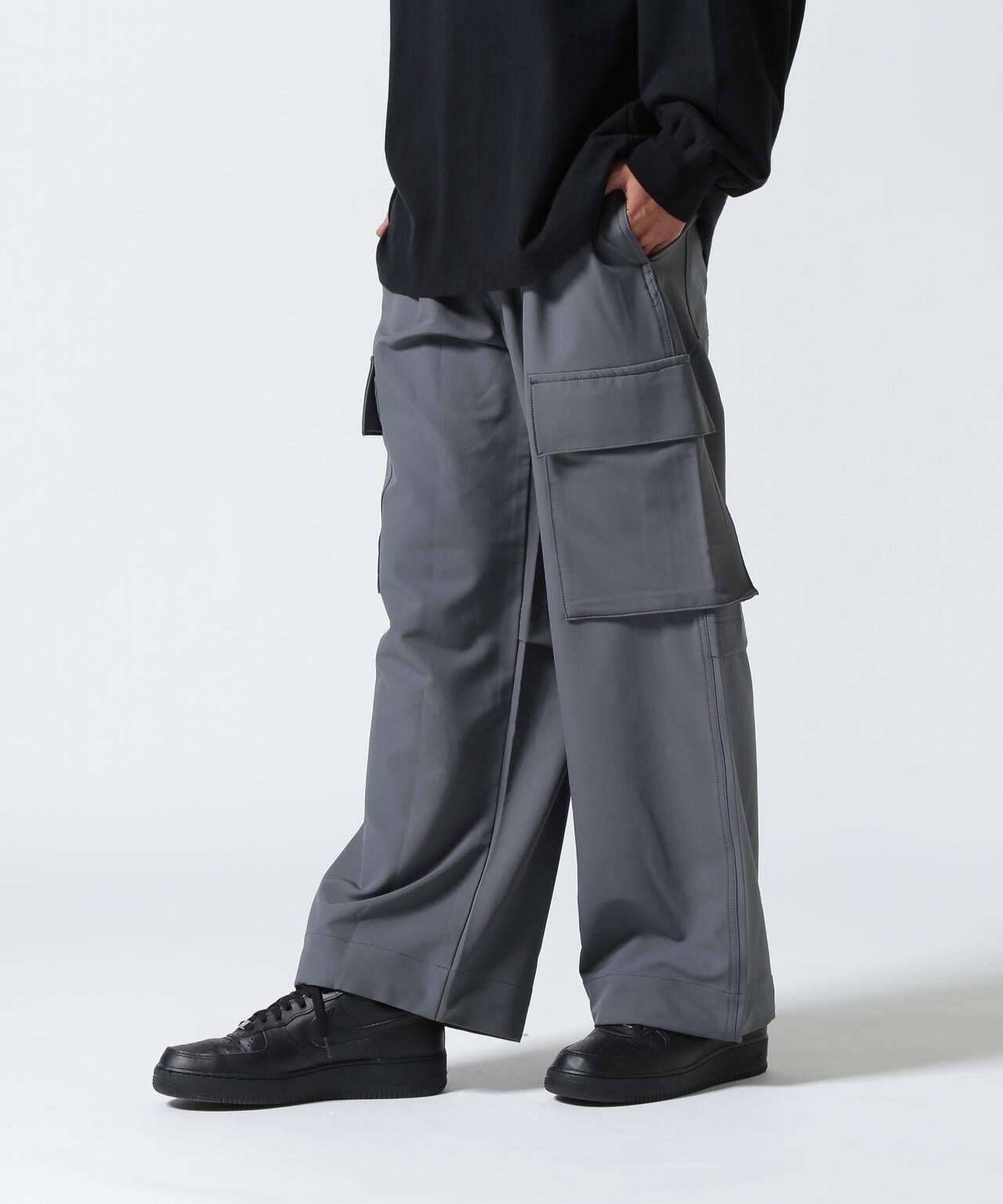 B omnivore/ビーオムニボー STRETCH POLYESTER CARGO PANTS