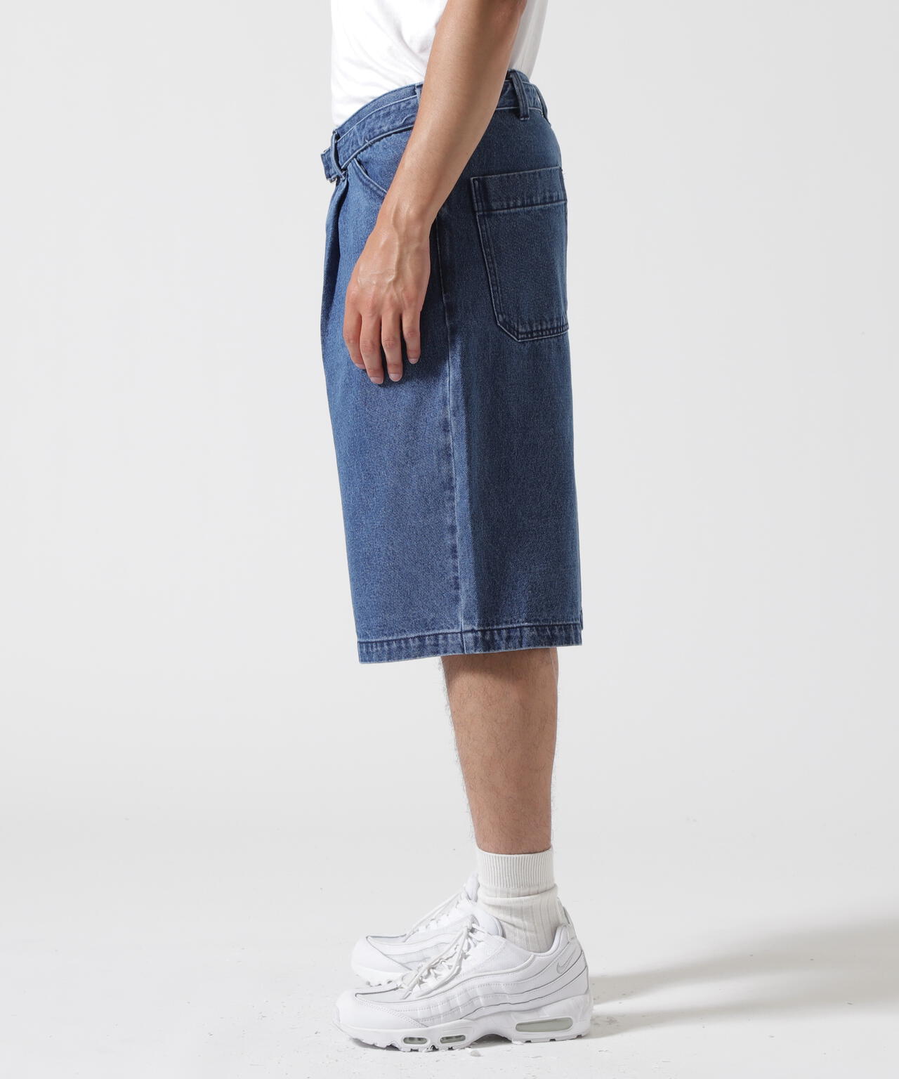 B omnivore/ビーオムニボー DENIM BELT SHORTS デニムベルトショーツ