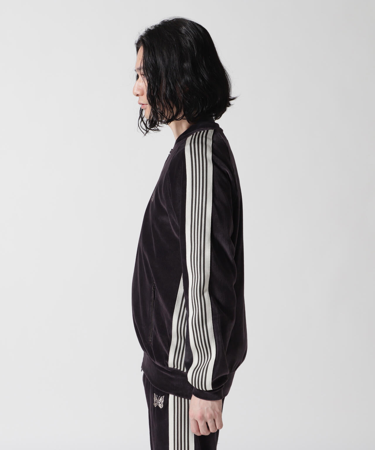 Needles/ニードルズ Rib Collar Track Jacket - C/PE Velour