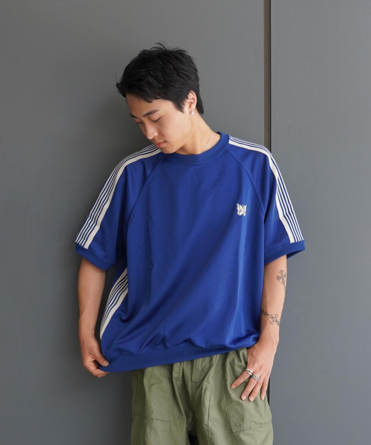 Needles/ニードルズ 別注Track S/S Crew Neck Shirt-Poly Smooth