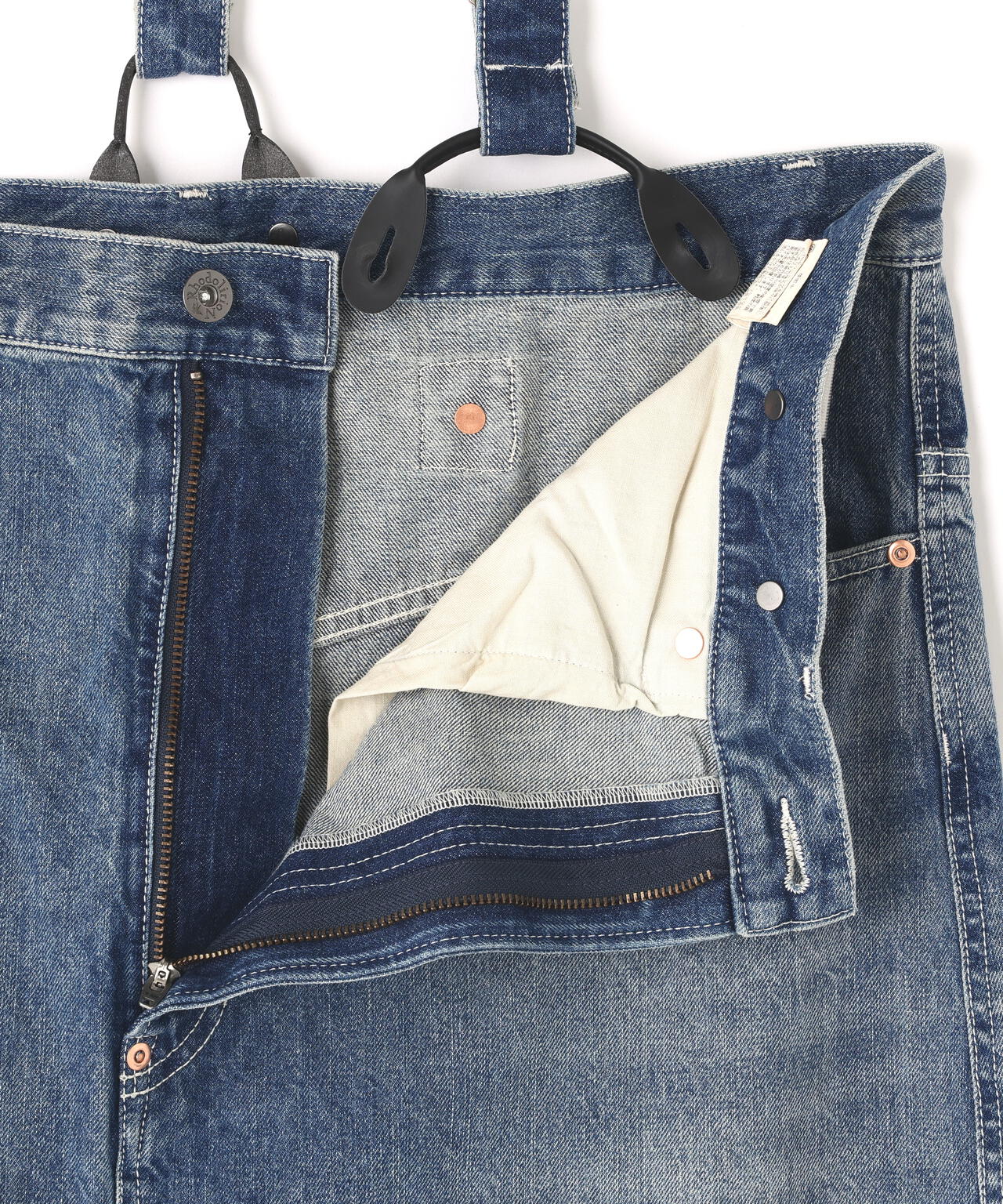 RHODOLIRION/ロドリリオン 5Pockets Suspender Pants - Denim