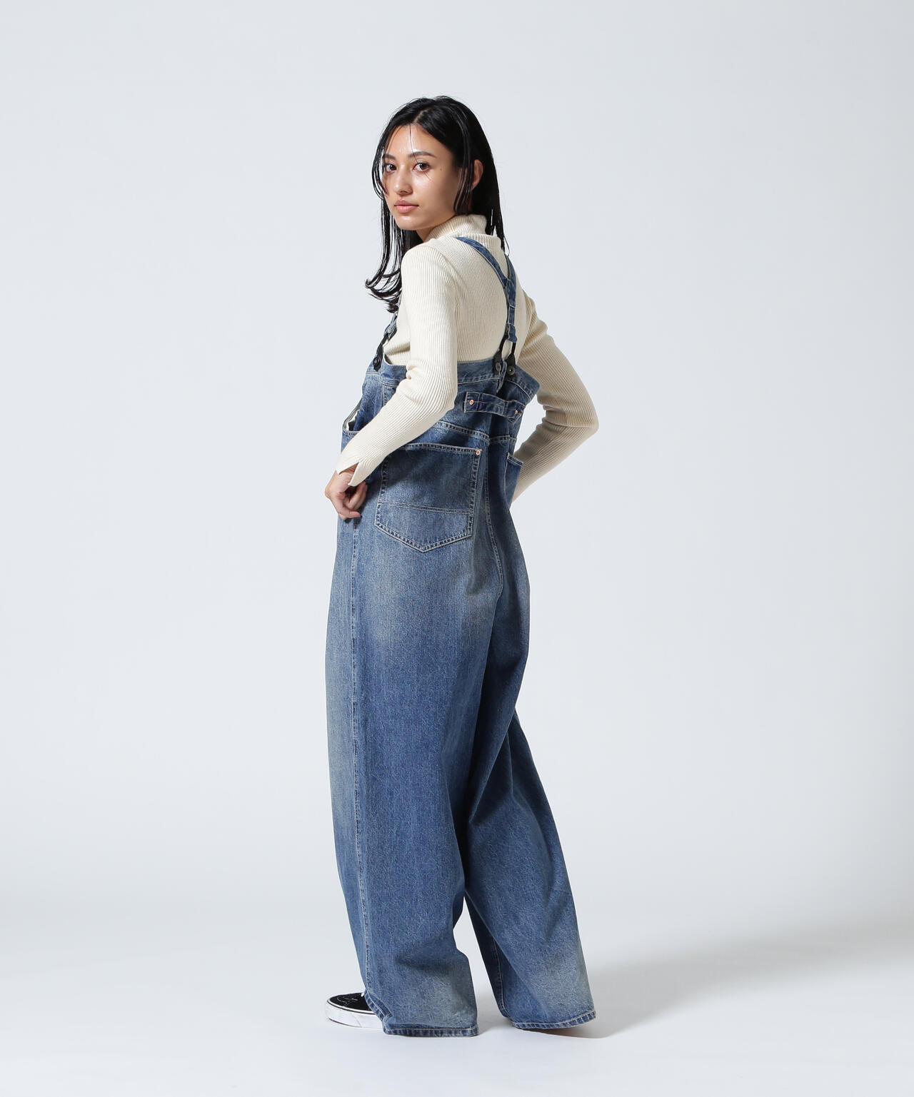 RHODOLIRION/ロドリリオン 5Pockets Suspender Pants - Denim