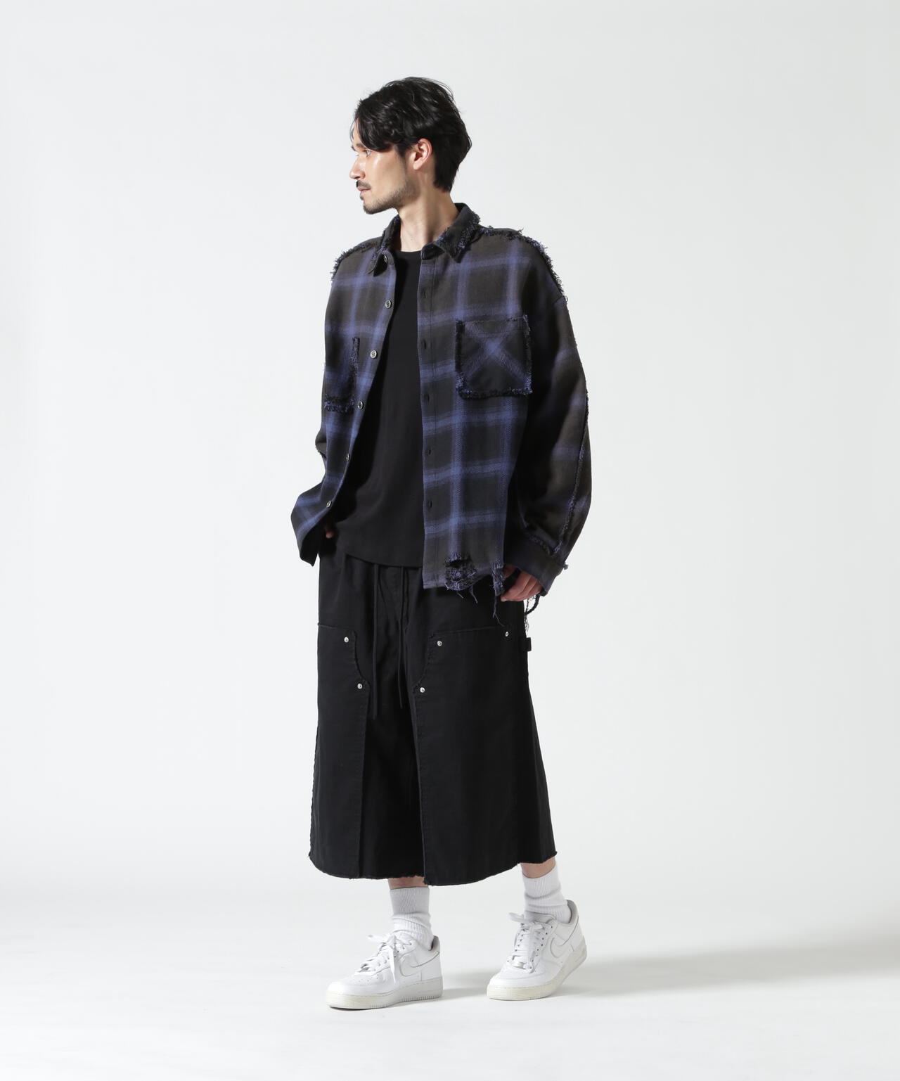 B omnivore/ビーオムニボー W KNEE SHORTS RIP STOP ダブルニーショーツリップストップ