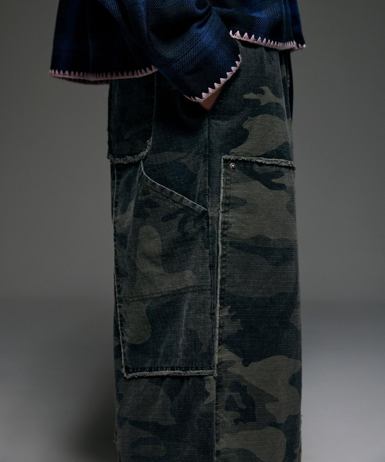 B omnivore/ビーオムニボー W KNEE SHORTS RIP STOP ダブルニーショーツリップストップ