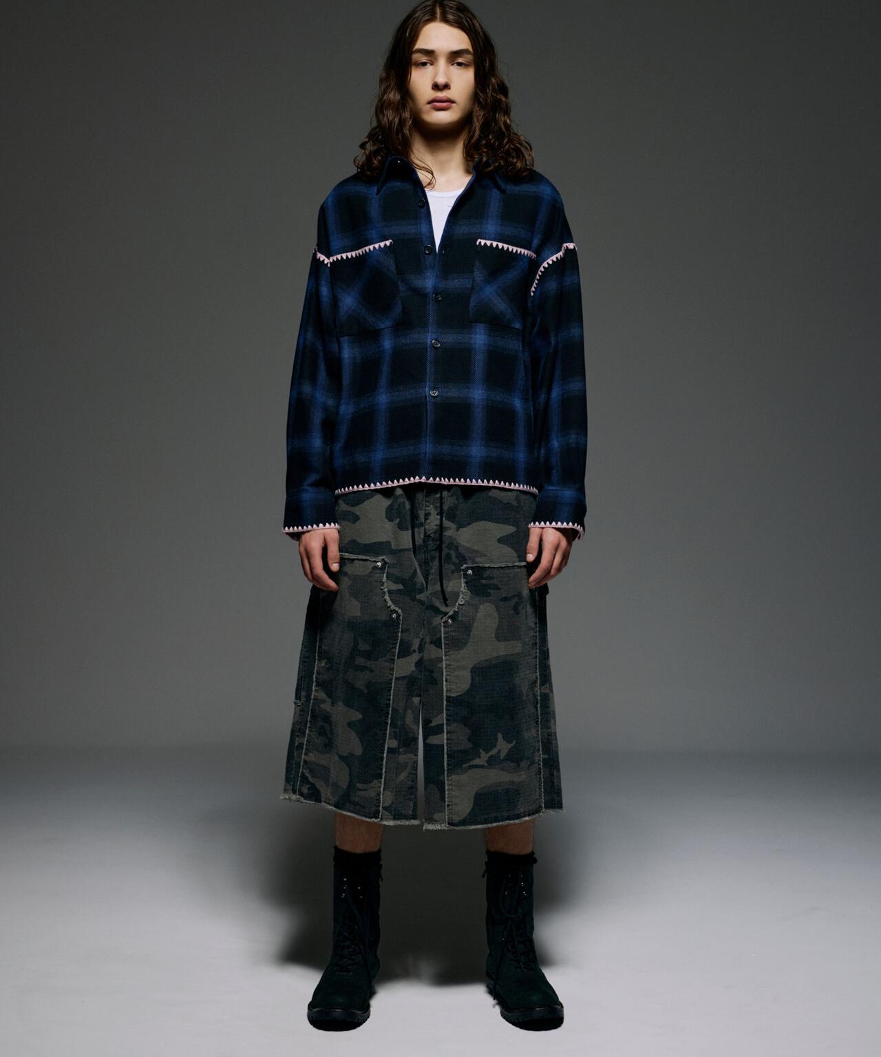 B omnivore/ビーオムニボー W KNEE SHORTS RIP STOP ダブルニーショーツリップストップ