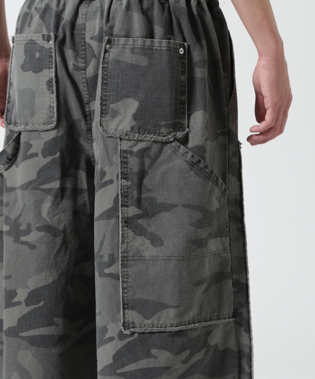 B omnivore/ビーオムニボー W KNEE SHORTS RIP STOP ダブルニーショーツリップストップ