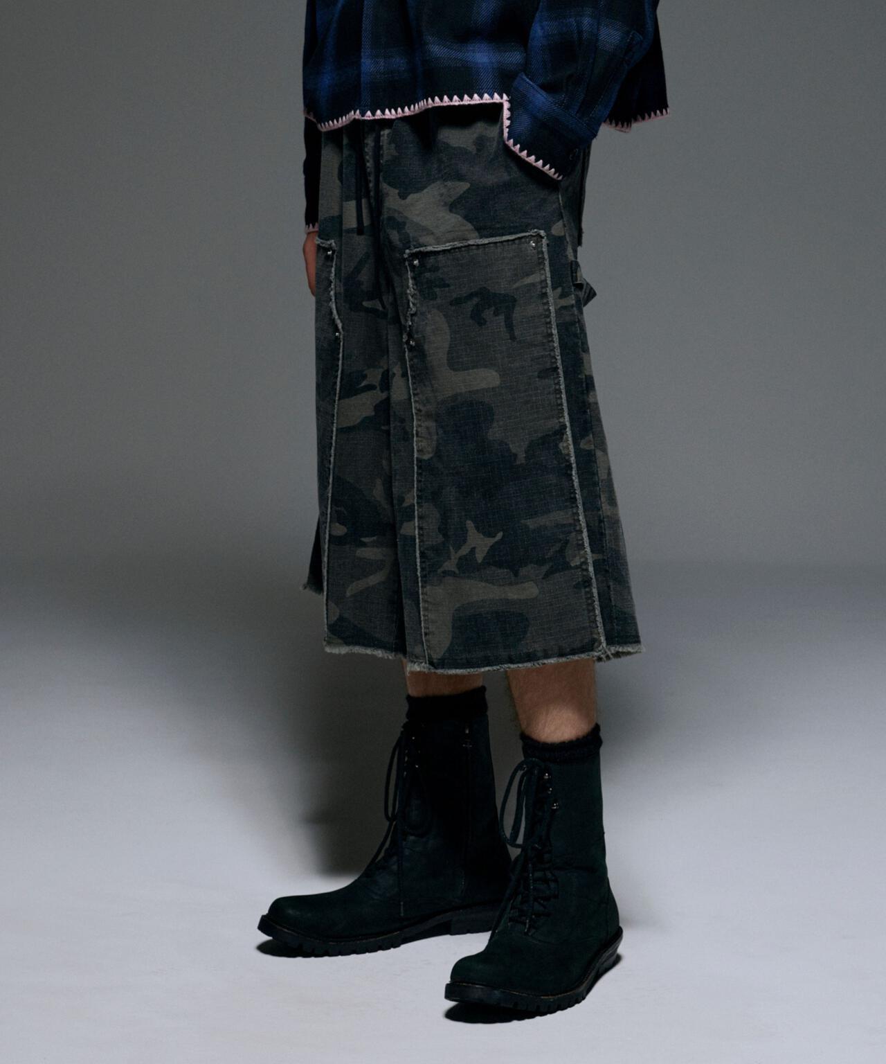 B omnivore/ビーオムニボー W KNEE SHORTS RIP STOP ダブルニーショーツリップストップ