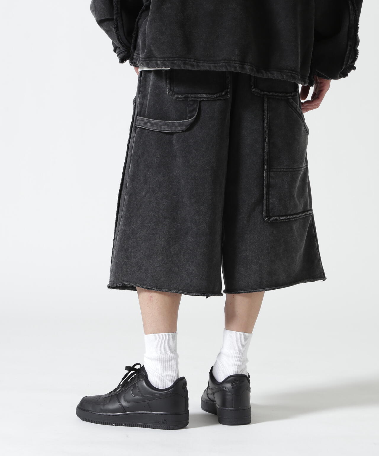 B omnivore/ビーオムニボー W KNEE SHORTS SWT ダブルニーショーツスウェット