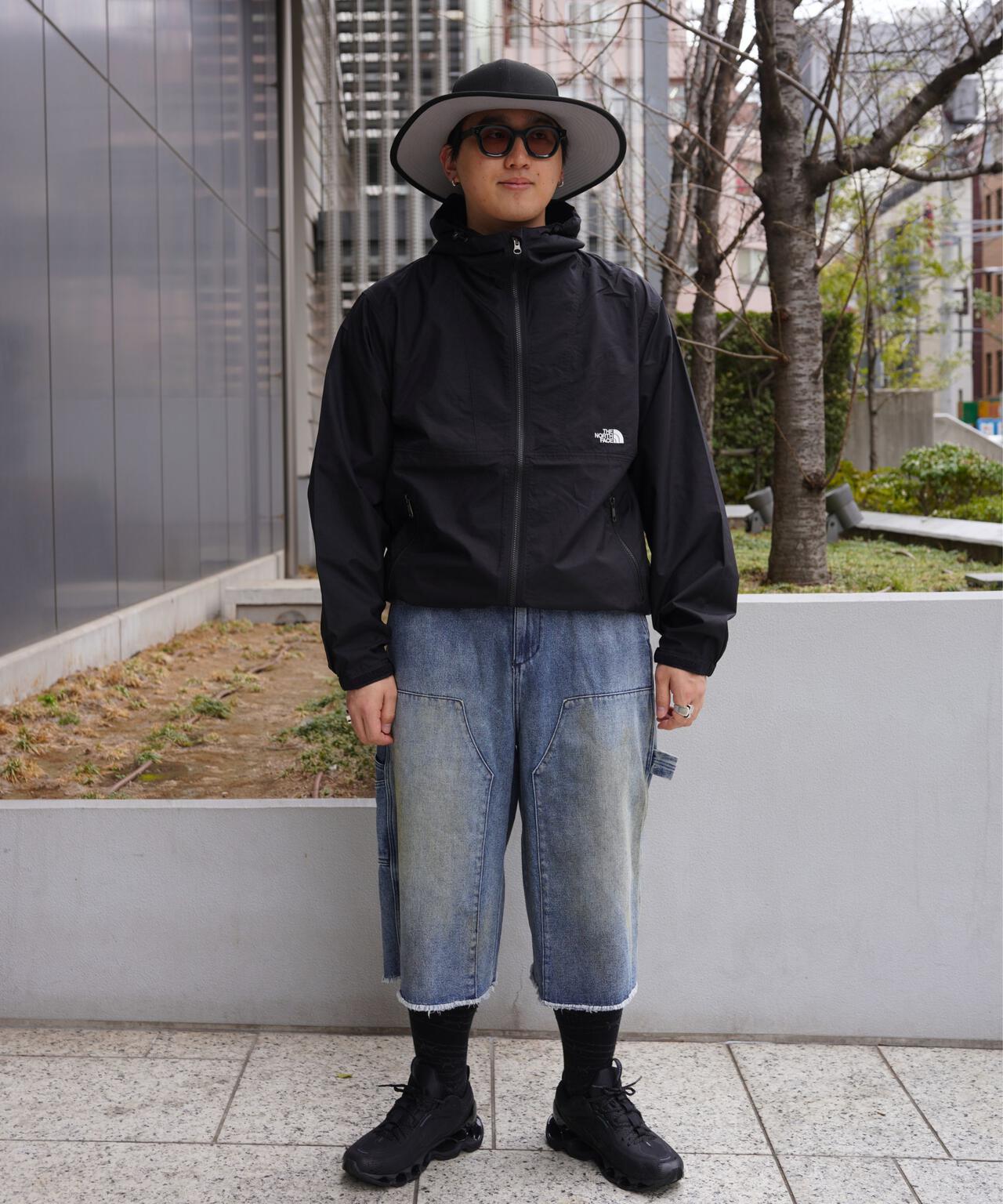 B omnivore/ビーオムニボー W KNEE SHORTS DENIM ダブルニーショーツデニム
