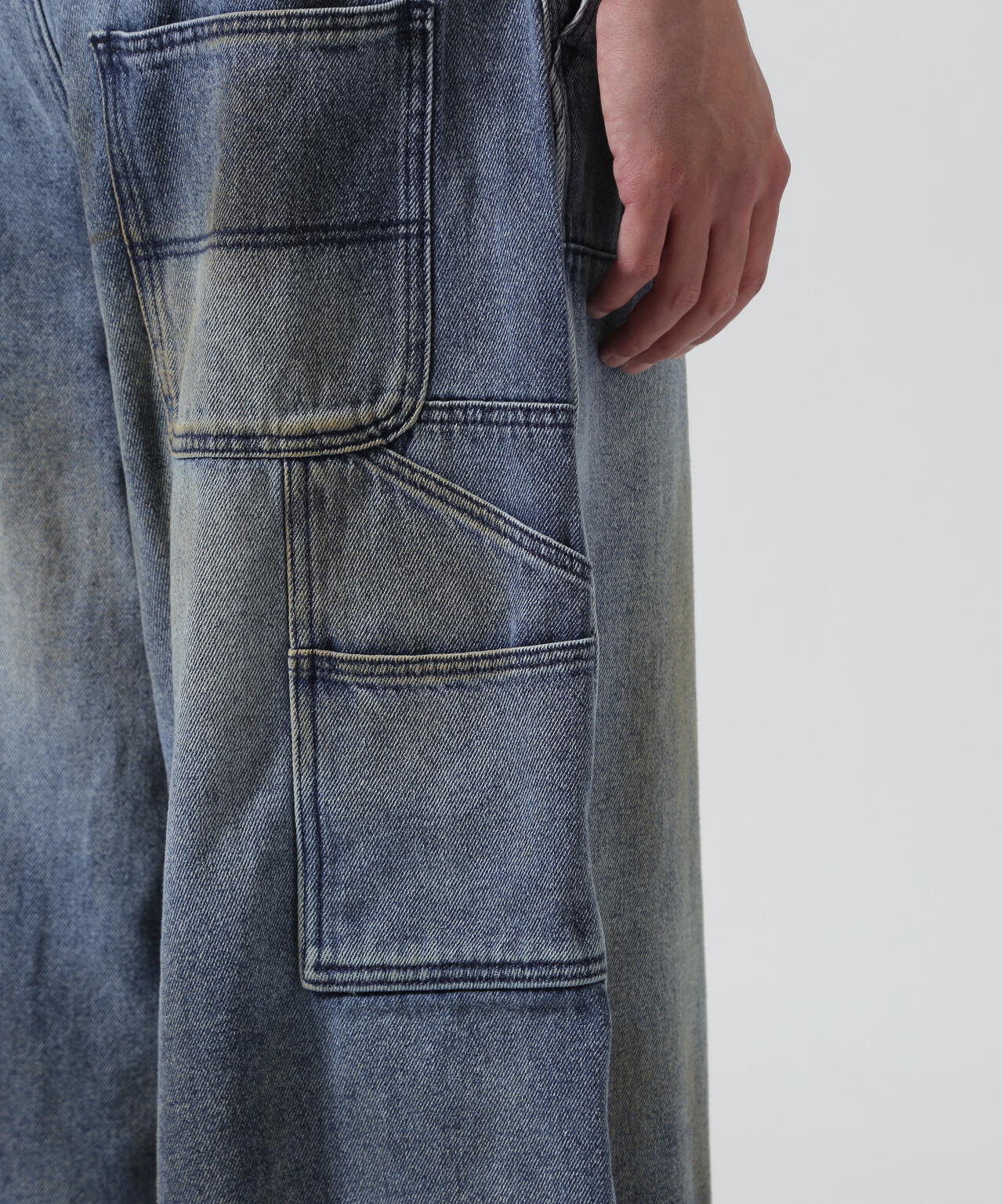 B omnivore/ビーオムニボー W KNEE SHORTS DENIM ダブルニーショーツデニム