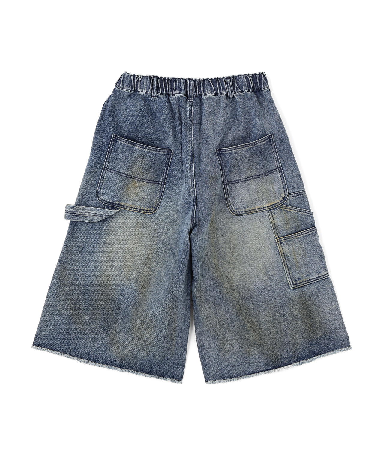B omnivore/ビーオムニボー W KNEE SHORTS DENIM ダブルニーショーツデニム